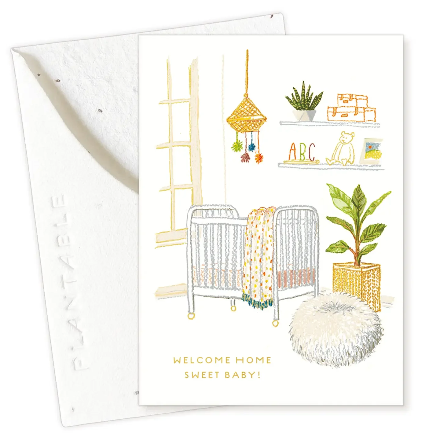 Nursery Sprout - Baby Mini Greeting Card