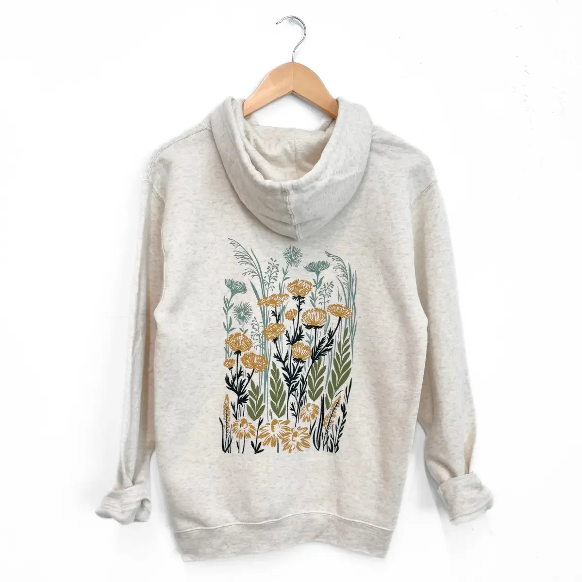 Wild Field Unisex Hoodie - Heather Natural2.webp