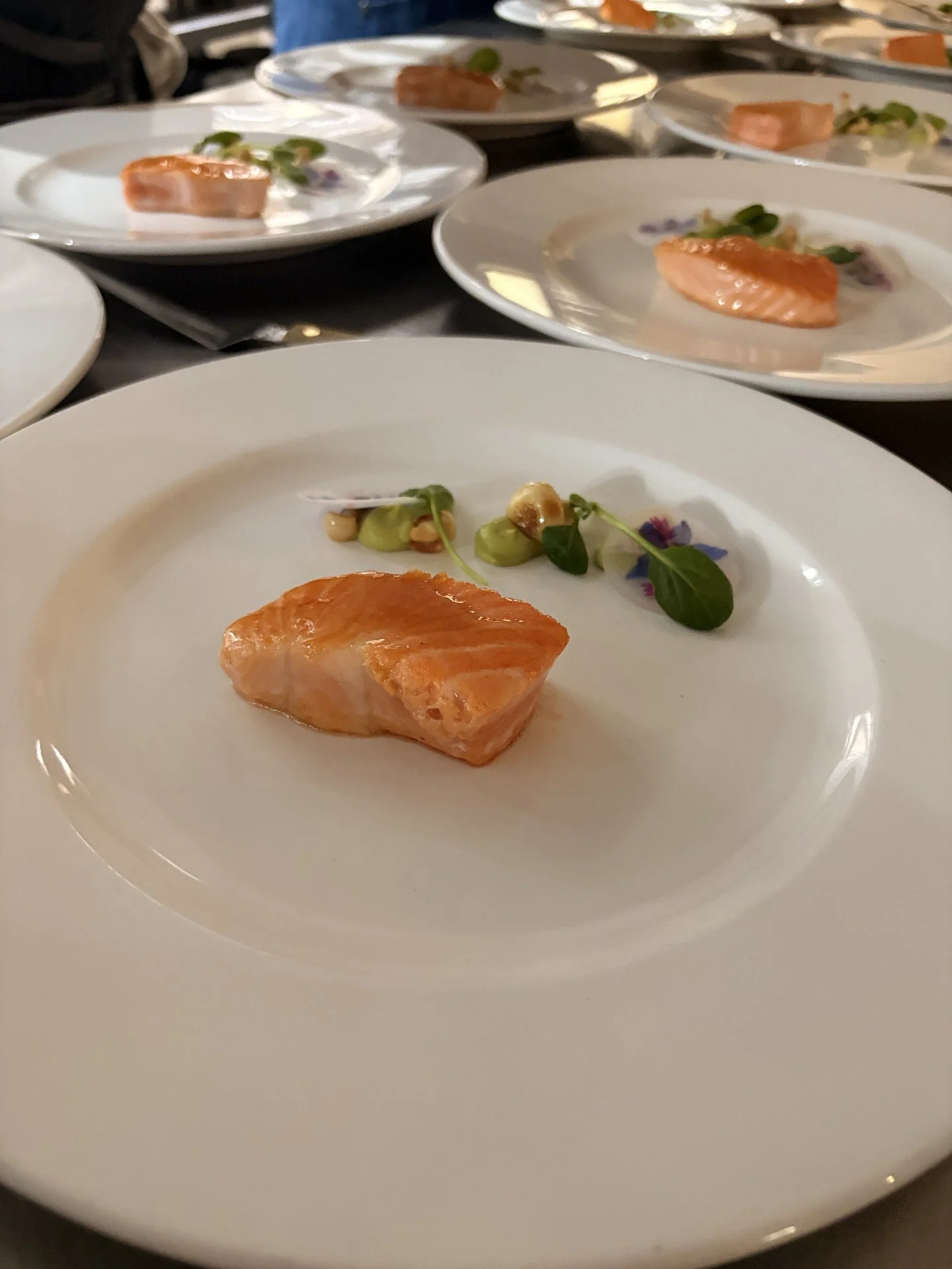 barely cooked salmon. ponzu