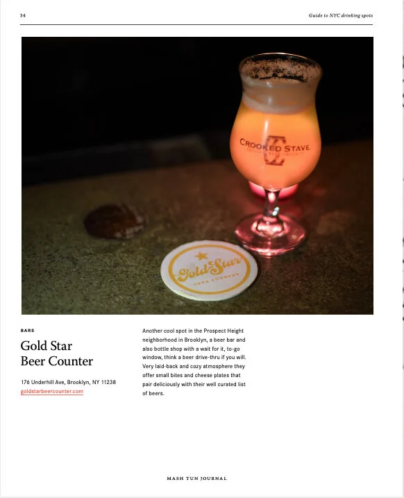 Gold Star Beer Counter