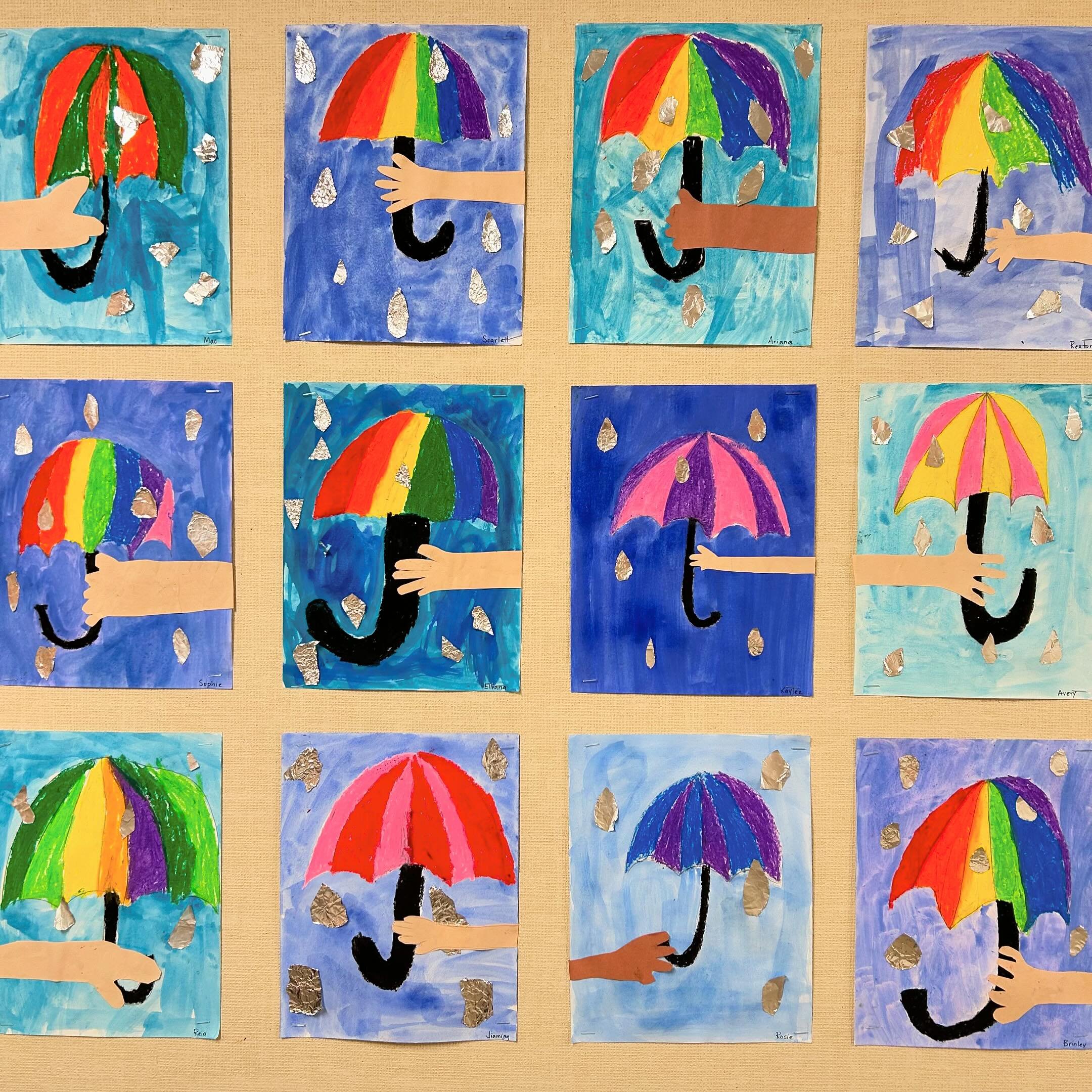 Umbrellas for a rainy day ☔️🌧️

#Frenchteachers #frenchimmersion #3eannée #troisièmeannée #grade3 #4eann&eacute;e #quatri&egrave;meann&eacute;e #grade4 #primaire #primary #canadianteacher #bcteachers #artforkids #kidsartpeojects #springartproject