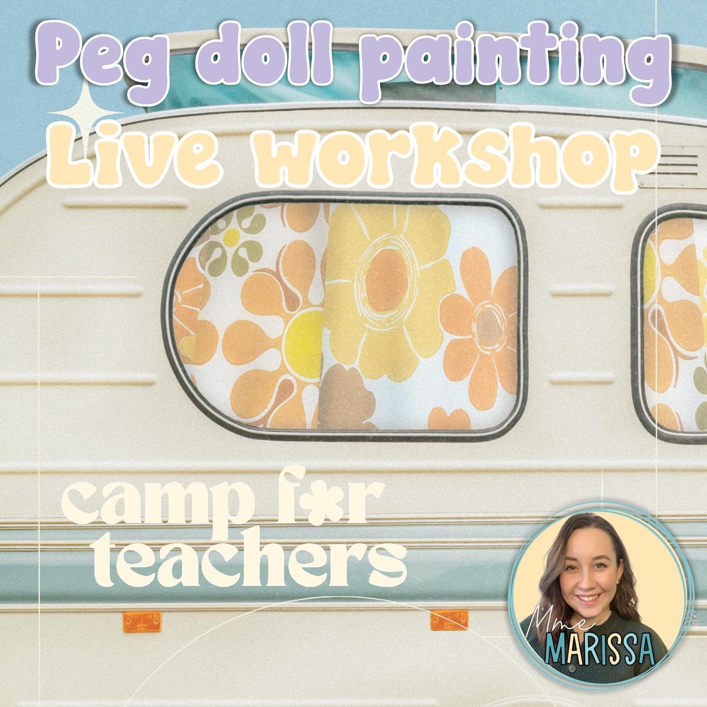 More peg doll painting? More useful professional development workshops? Sign me up! 

I am back again at @campforteachers this year to do another live workshop. I&rsquo;ll be teaching you how to paint more peg dolls. If you didn&rsquo;t get a chance 