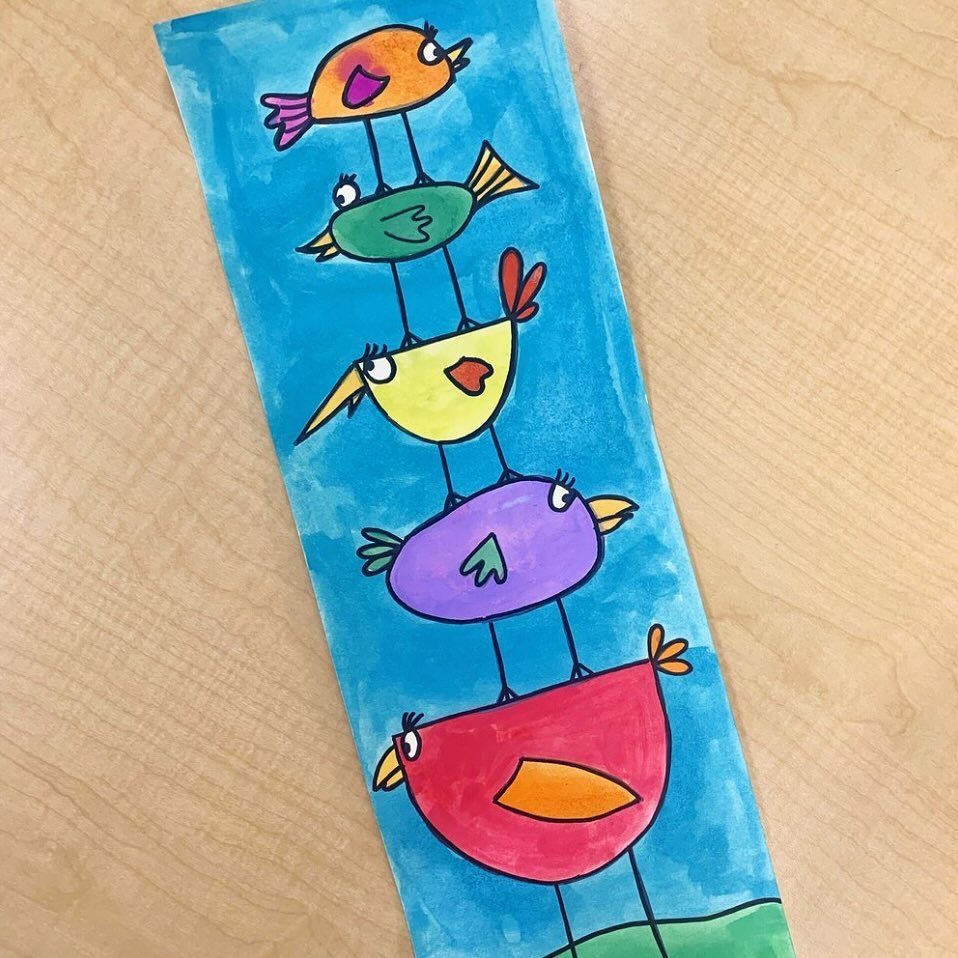 I love these stacked birds! There&rsquo;s so much room for creativity on this one. We&rsquo;ll be working on this project this week. 

Full instructions can be found in the spring art section on my blog. 

#Frenchteachers #frenchimmersion #3eannée #