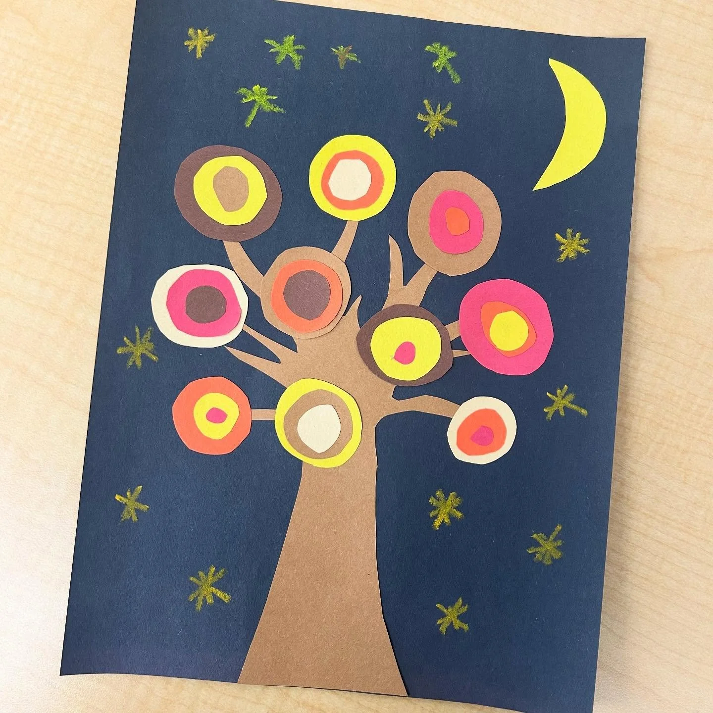 A fall twist on the Kandinsky tree. 

I JUST made this sample so I will have a blog post up and ready this weekend. 

It&rsquo;s almost the same as the one I just shared with the bright colours so I&rsquo;m sure you can figure it out from that one. 
