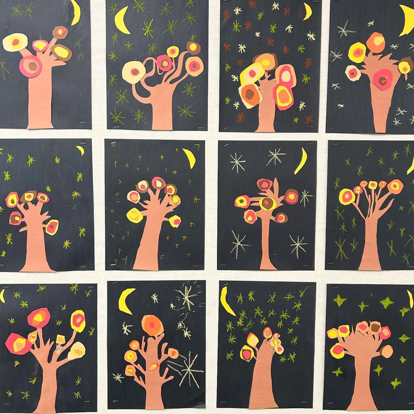 Inspired by Kandinsky 🍂 

#Frenchteachers #frenchimmersion #grade3 #grade2 #primaryteacher #canadianteacher #bcteachers #artforkids #kidsartprojects #fallartprojects