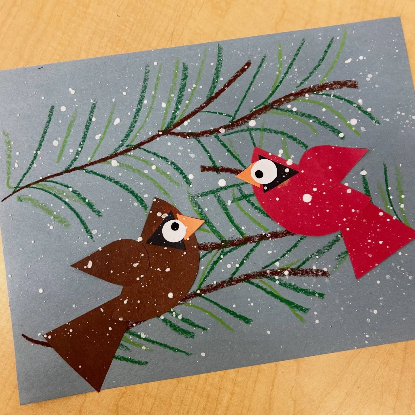 Adding a new project into the rotation. This is a lovely winter piece that could be completed in December or January. 

I adapted this from a project I saw on @art_with_mrs.h page. I don&rsquo;t have a sink in my portable so I didn&rsquo;t want as mu