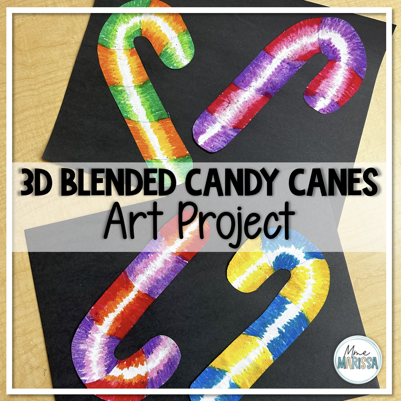 3D Blended Candy Cane Art Project