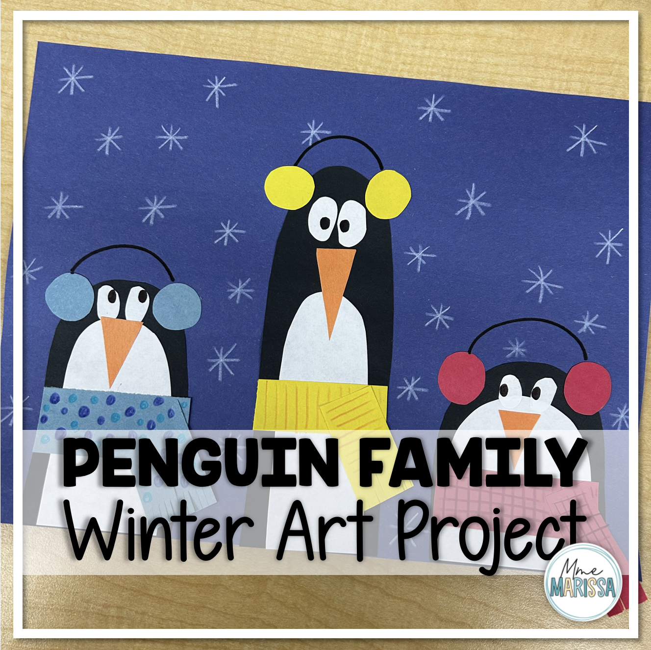 Penguin Family Winter Art Project