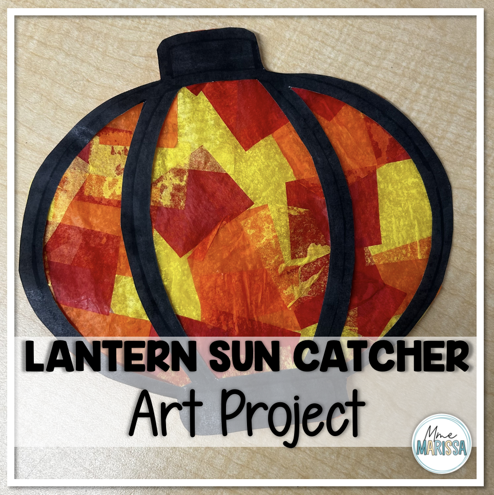 Lunar New Year Lantern Sun Catcher Kids Art Project