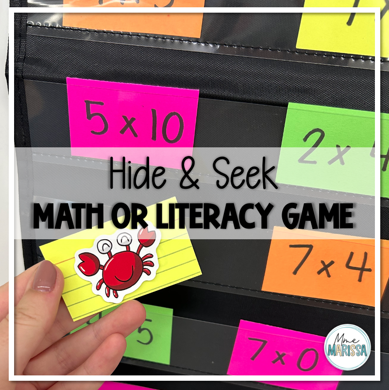 Hide &amp; Seek Math or Literacy Game