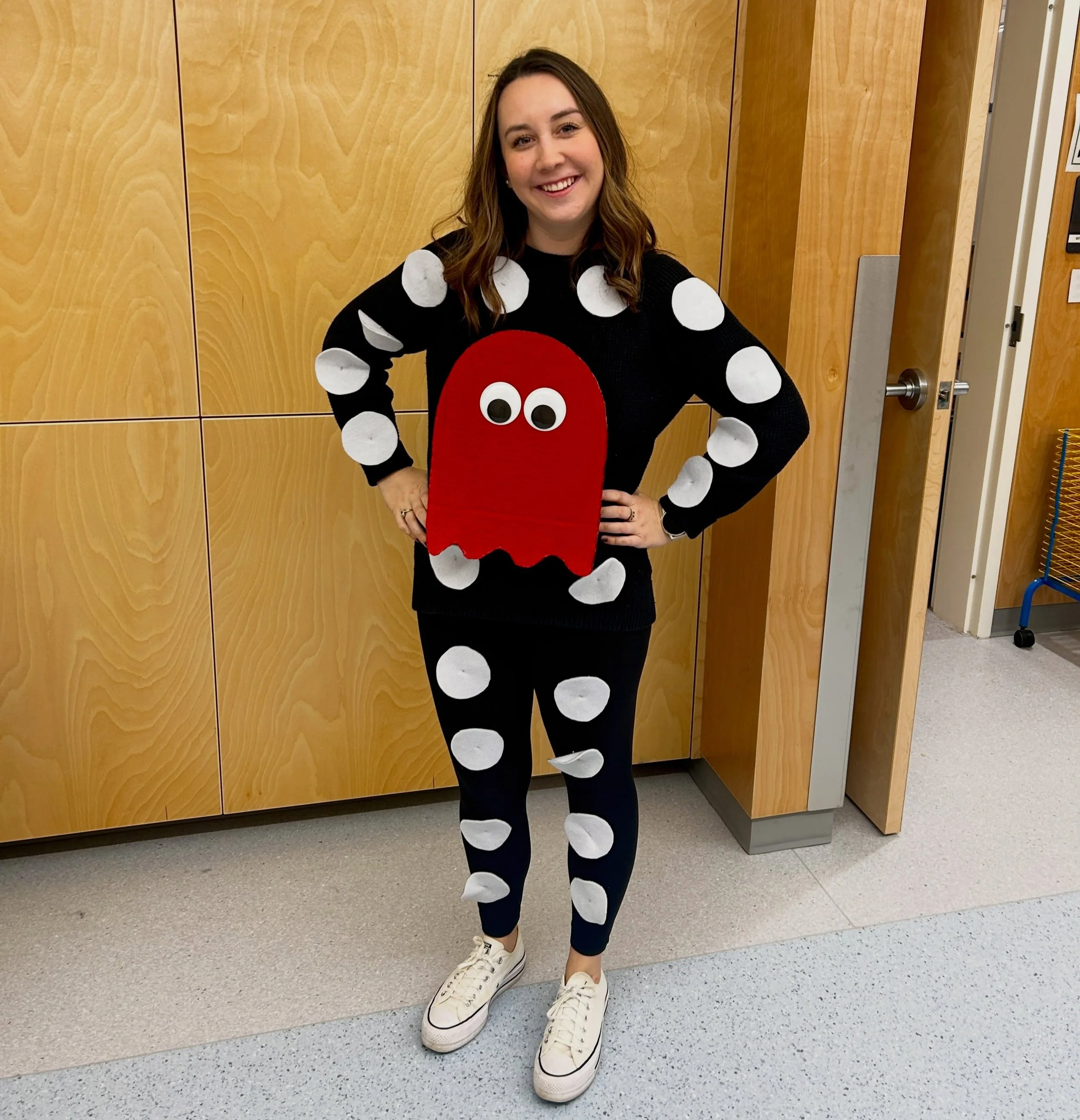 There&rsquo;s a big game of Pac-Man happening at our school this year. 👻 Tons of staff participated in the group costume. We have Pac-Man and Mrs. Pac-Man, tons of ghosts, various fruit and a pretzel. 

Happy Halloween!