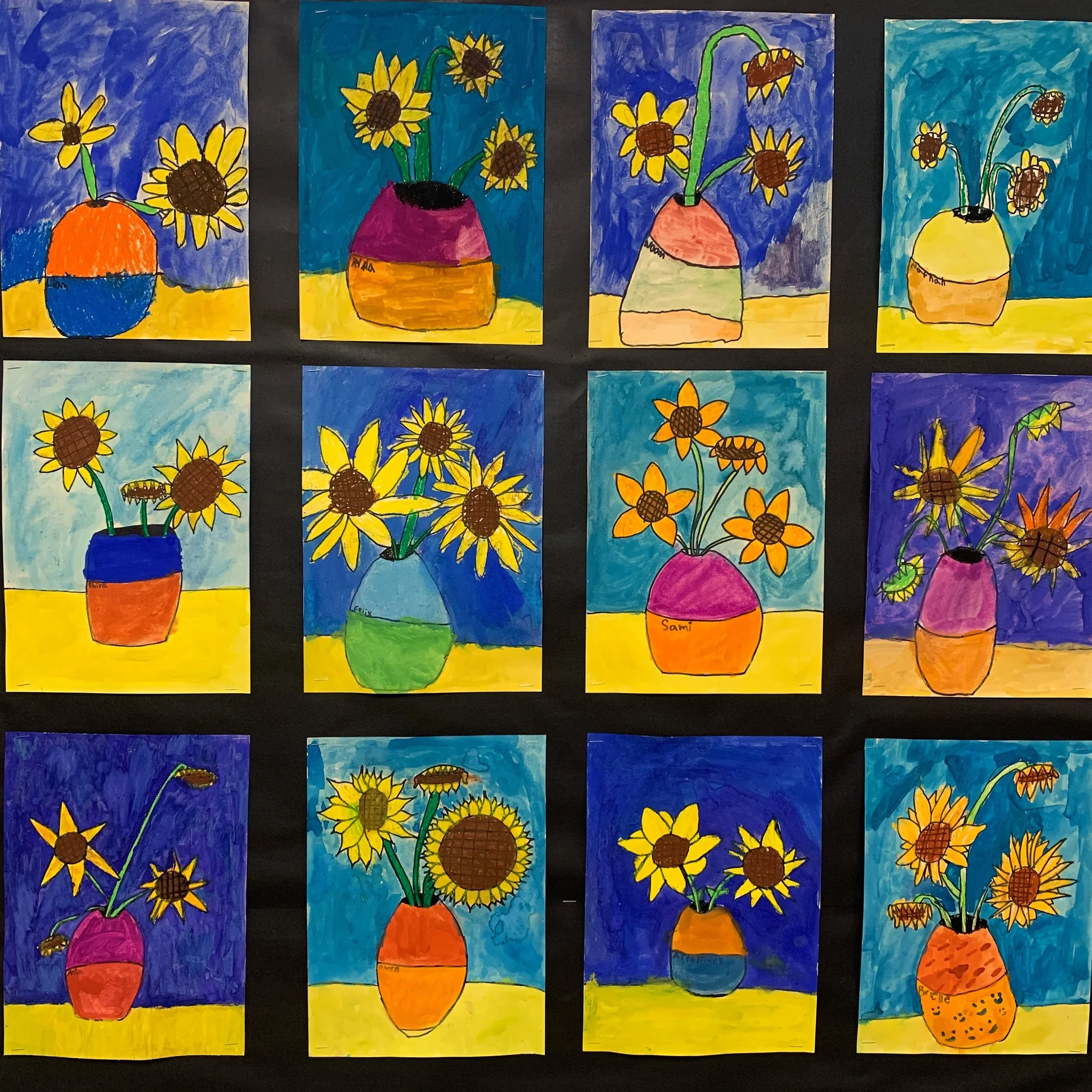 Van Gogh Sunflowers Oil Pastel Lesson At Krystal Russell Blog