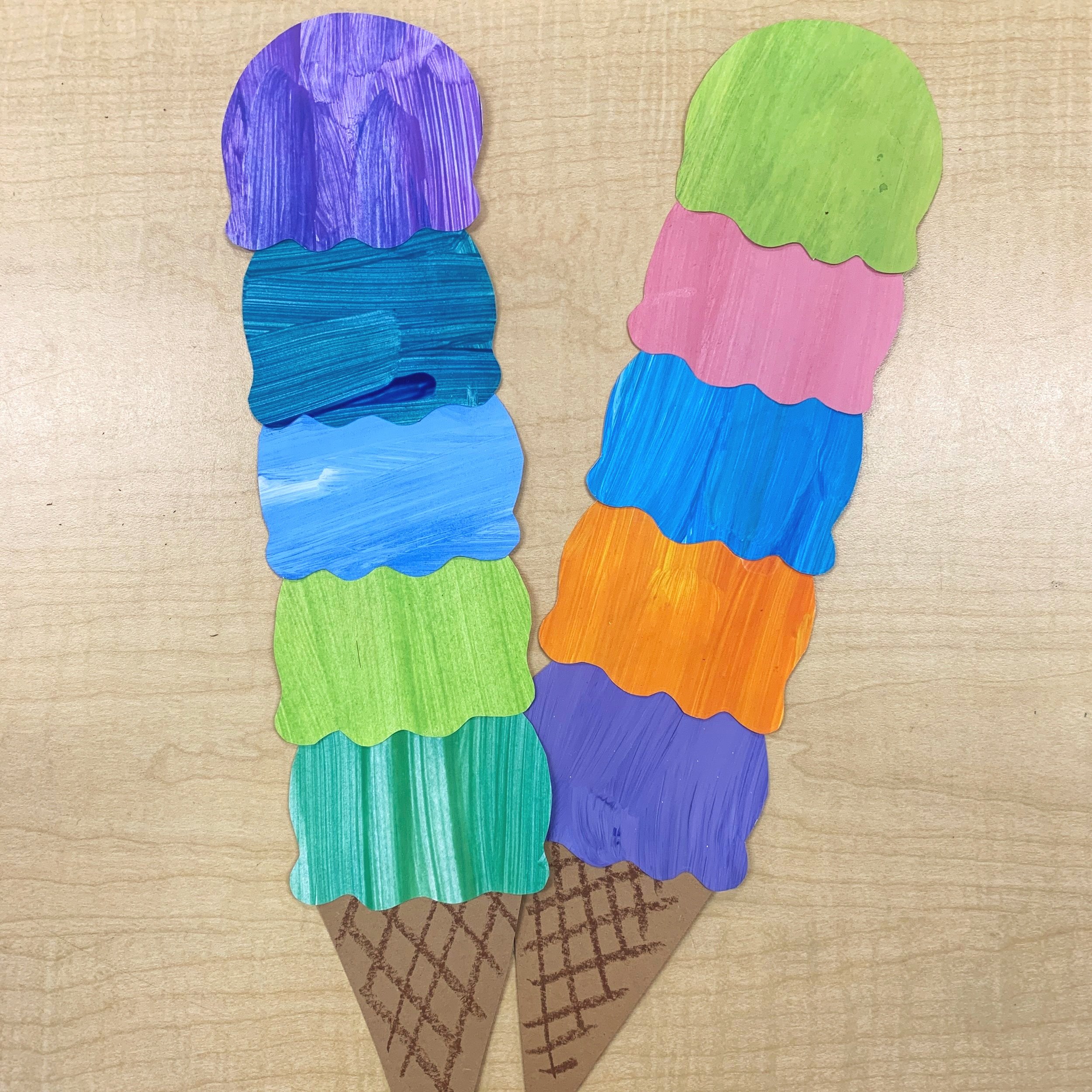 Stacked Ice Cream Cone Art Project Mme Marissa
