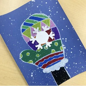 Snow Mitten Drawing.pdf Snowy Mitten Art Project — Mme Marissa