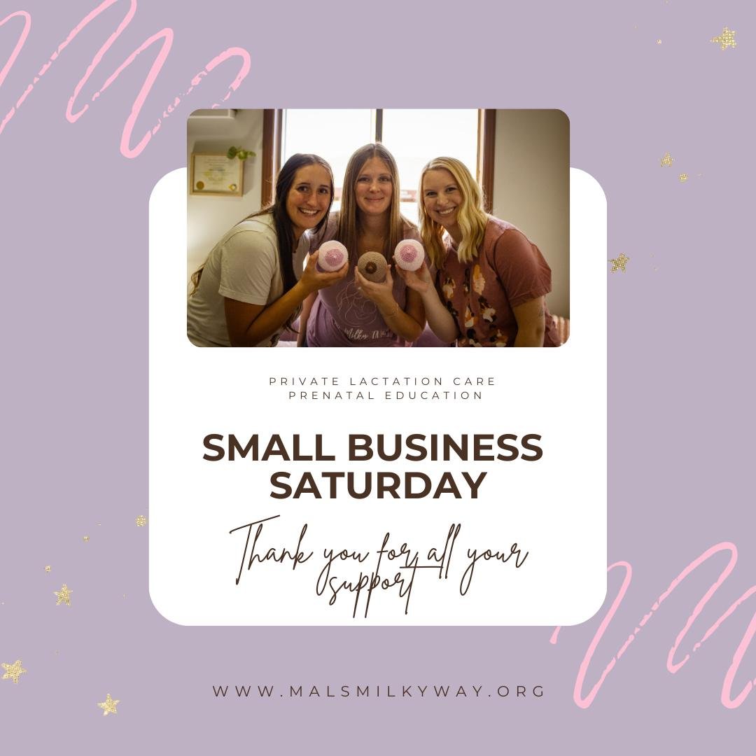 ✨ Thank You for Supporting Mals Milky Way on Small Business Saturday! ✨

We are beyond grateful for each and every one of you who has supported Mal's Milky Way, especially this Small Business Saturday. Your trust in our private lactation and prenatal