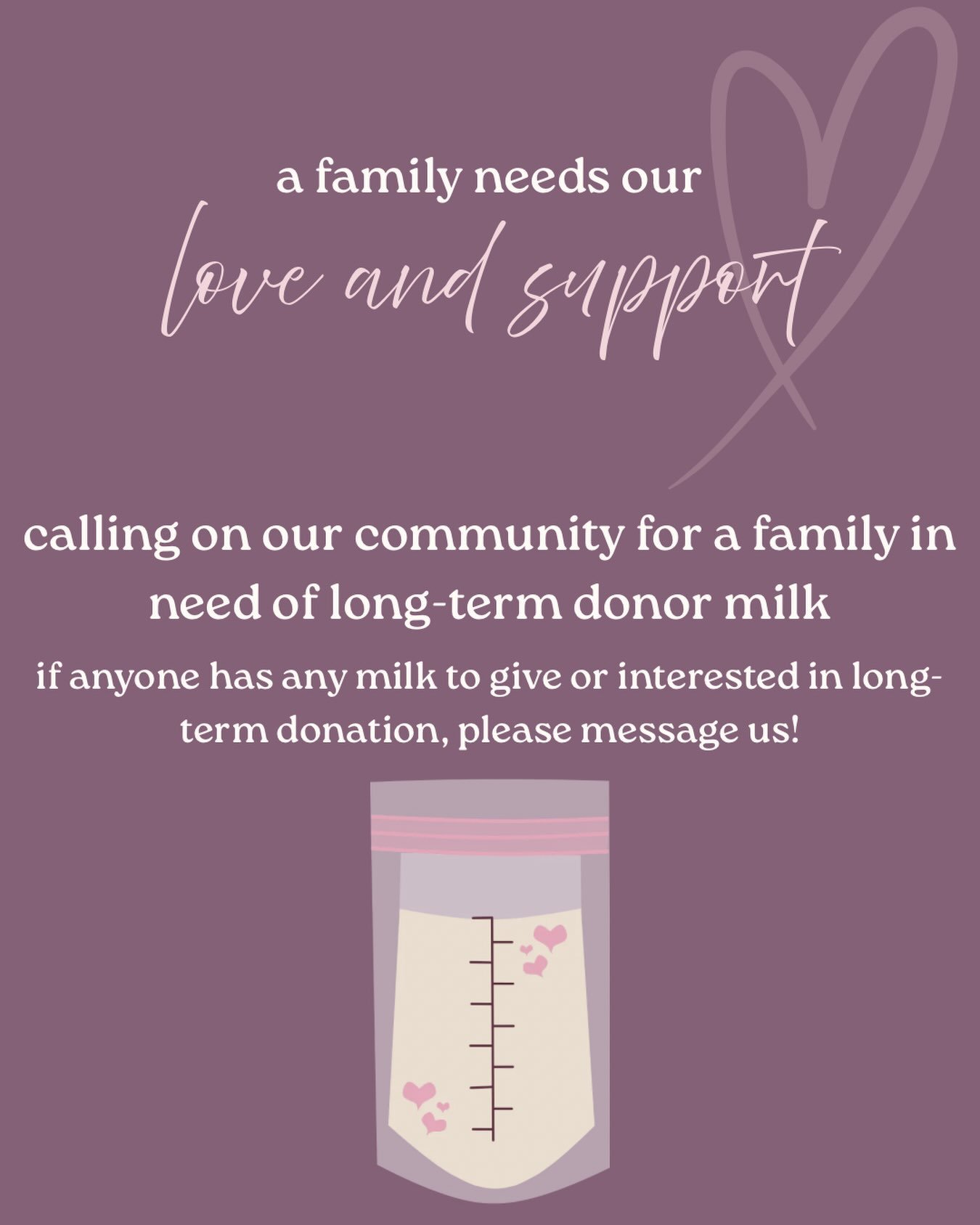 Reaching out to our community to support a family in need 🙏💛 #breastfeedingmom #donormilk #postpartum #momsupport #breastfeedingsupport