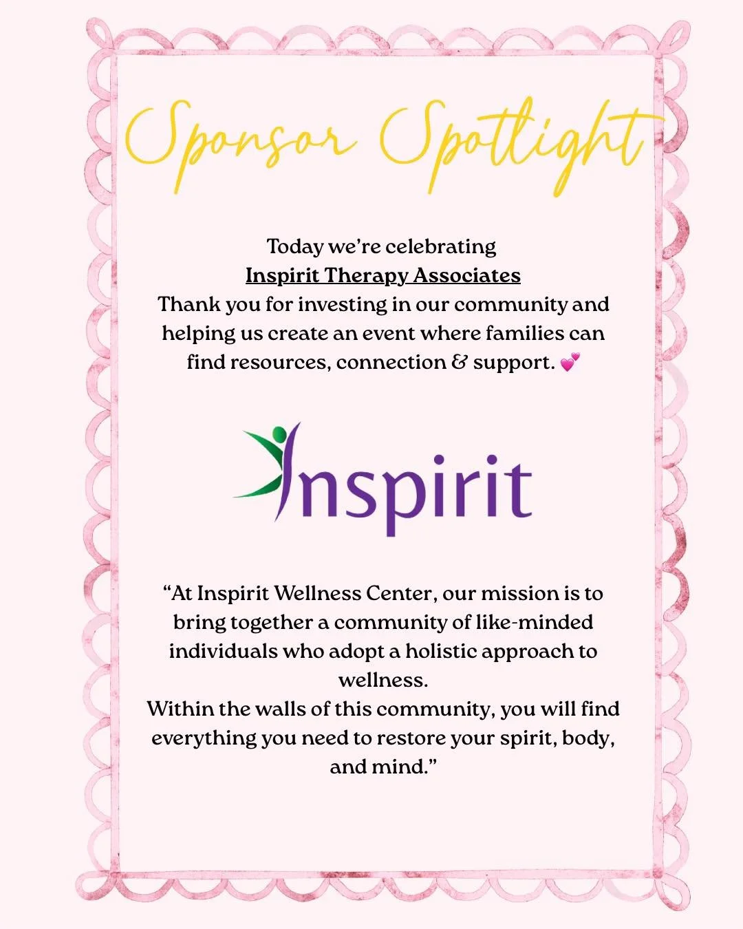 Thank you for helping us celebrate breastfeeding, lactation, postpartum support, and the families in our community. 🍼 Inspirit is donating waters and treats for everyone!

Local businesses supporting local families. That&rsquo;s what it&rsquo;s all 