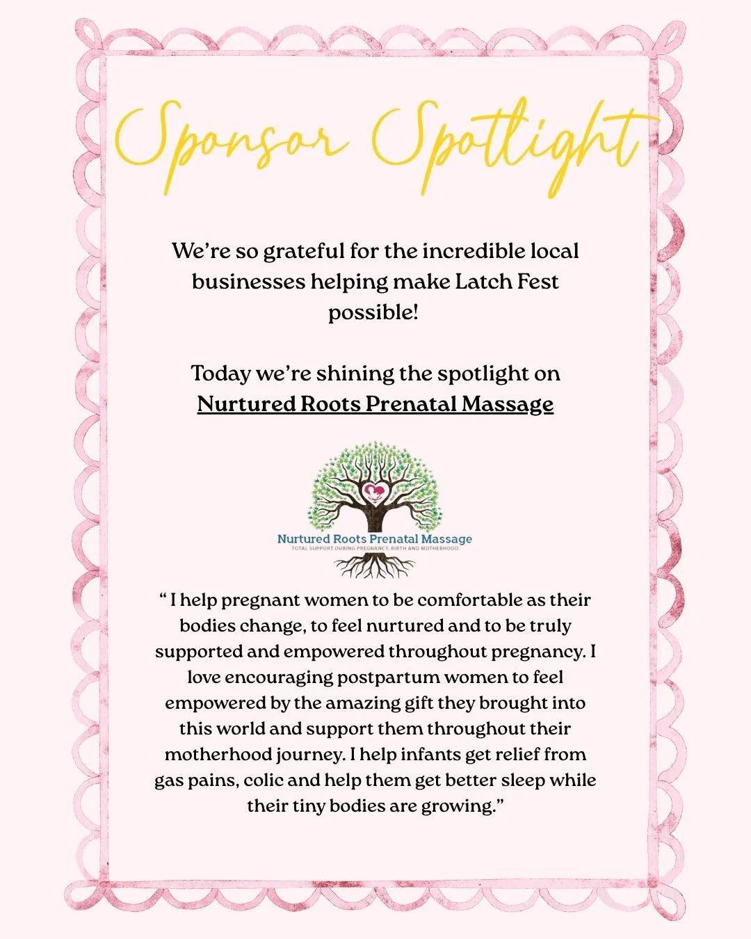 GUYS 🥹 to say we are grateful is an understatement! This community has truly come out to support this event and give back to the moms that give their all to everyone else. We have 3 additional sponsors that have graciously donated to Latch Fest ❤️


