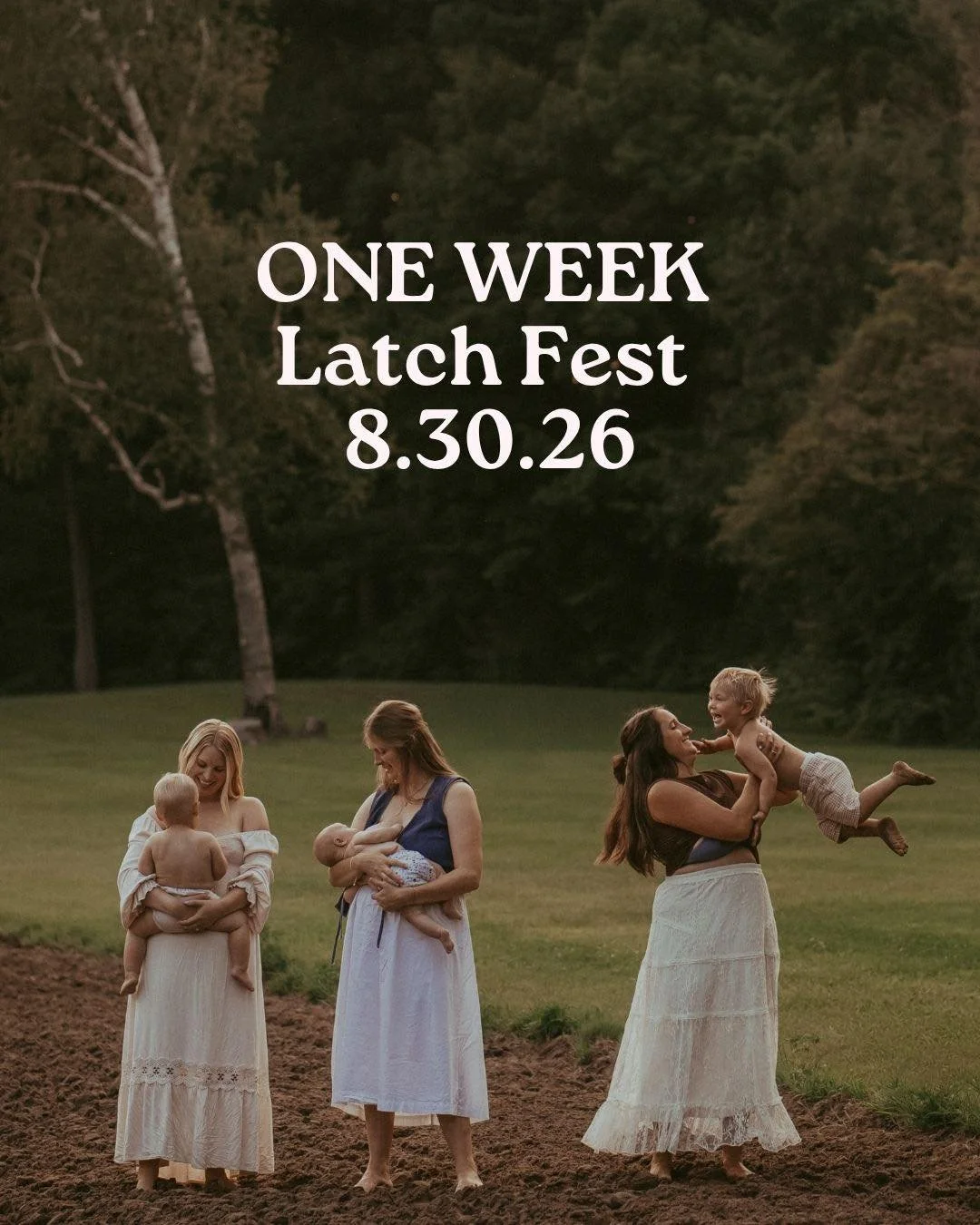 The countdown is officially ON! ⏰

ONE. WEEK. UNTIL. LATCH FEST!🍼✨

Get ready for a fest filled with:
🤱 Breastfeeding support &amp; celebration 
💗 Community + connection
🎁 Giveaways &amp; goodies
📚 Education + resources
🧑&zwj;🧑&zwj;🧒 Families