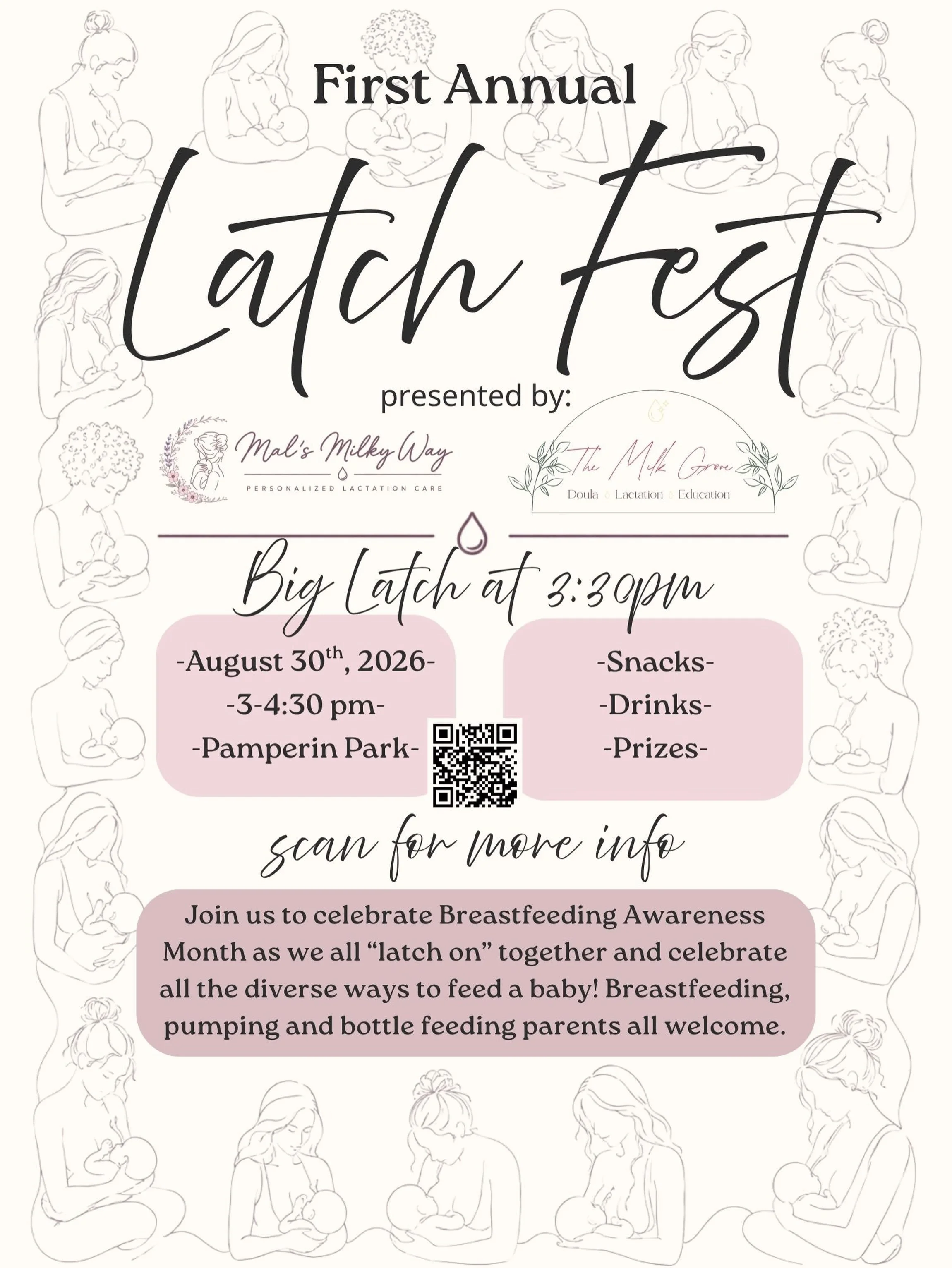 🎉✨TODAY IS THE DAY!✨🎉

It&rsquo;s finally time for LATCH FEST!🍼🤍

Join us TODAY at Pamperin Park for an afternoon celebrating breastfeeding, pumping, motherhood, and the incredible community that comes with it. 💕

📍 Pamperin Park &ndash; Green 