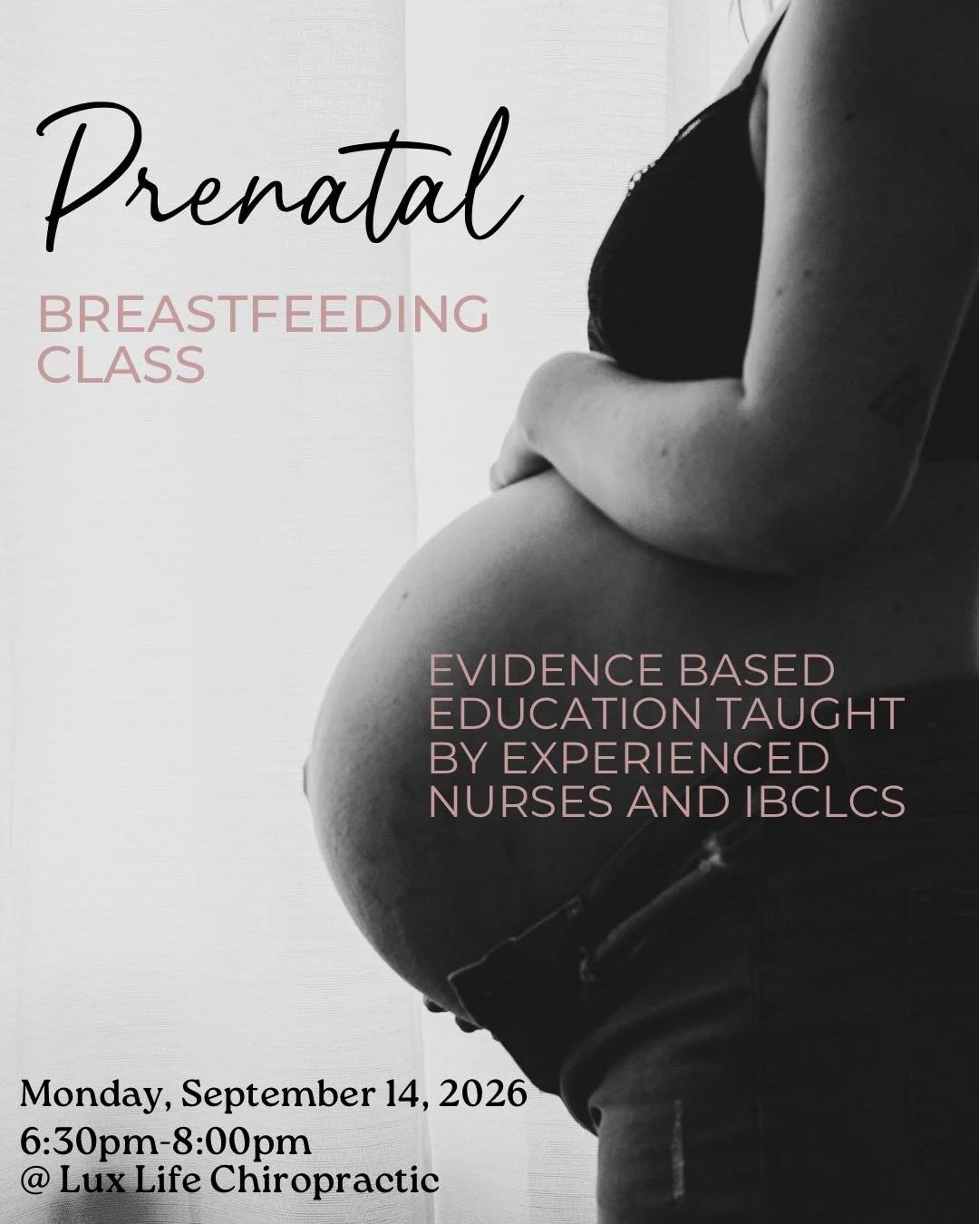 Breastfeeding doesn&rsquo;t have to be a guessing game!

Our Prenatal Breastfeeding Class is designed to help you feel informed, prepared and confident BEFORE baby arrives. This class is one of few in the area taught by Registered Nurses and IBCLCs, 