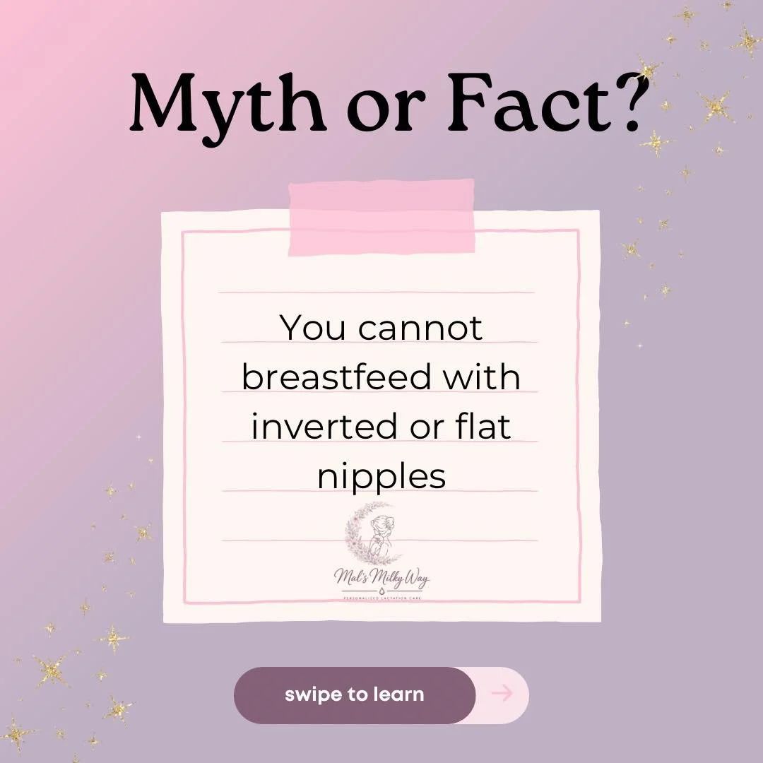 ✨MYTH MONDAY✨

We hear so many worries from moms about their anatomy. 

While sometimes anatomy can affect a breastfeeding journey, that&rsquo;s not always the case!

The best thing to do if you are worried, see an IBCLC PRENATALLY! Yes - get a breas