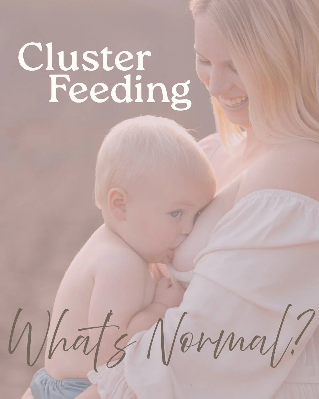 What is ✨CLUSTER FEEDING?!

Cluster feeding is a biologically normal experience to not only help baby get everything they need, but to also help bring our milk in hot and heavy and signal to our body that baby is ready for more milk.

Cluster feeding
