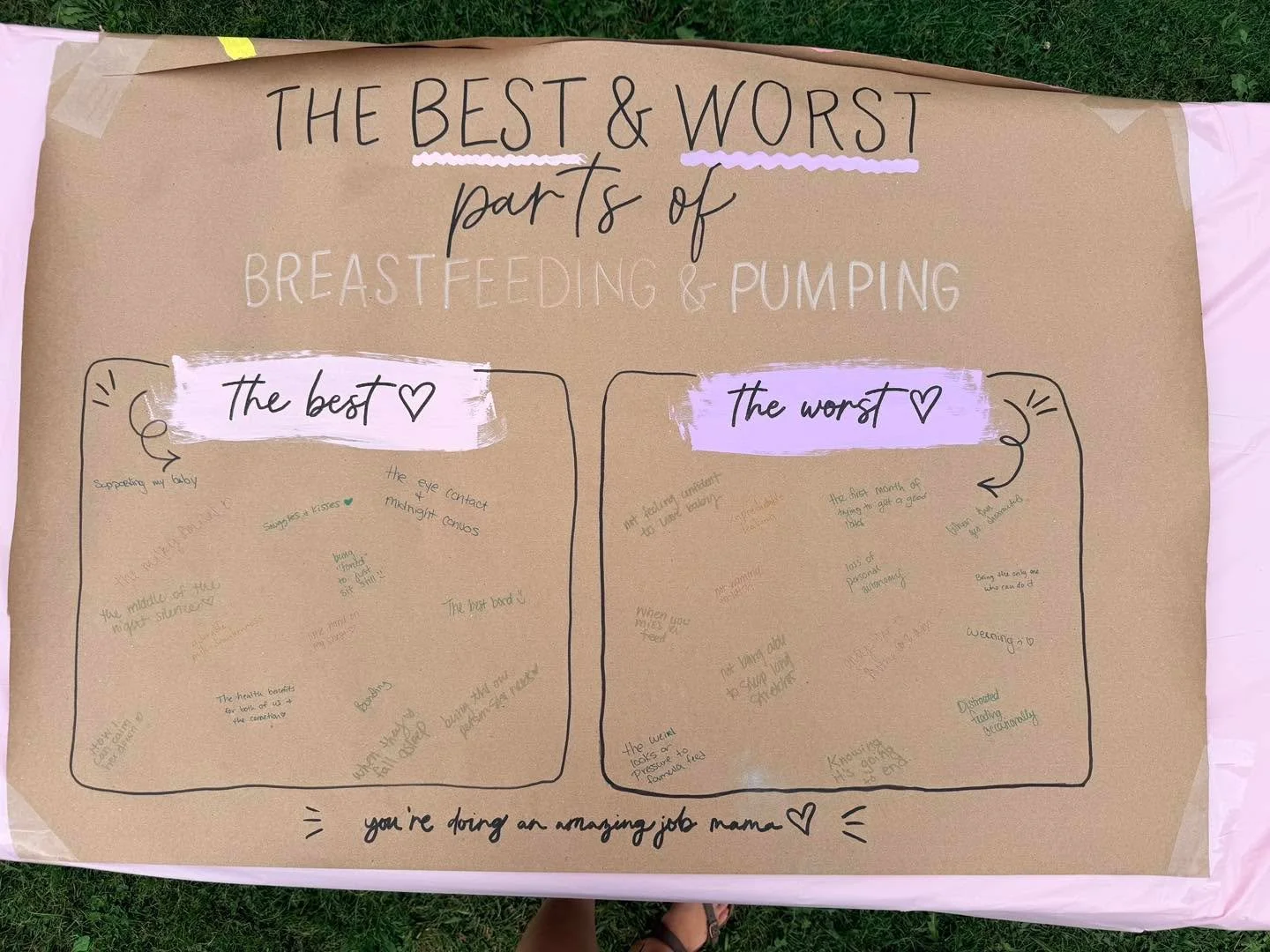 From the mamas at our Latch Fest in August - they shared with us their favorite and not so favorite parts of their lactation journey!

Share yours in the comments 💛

#breastfeedingmom #ibclc #exclusivepumper #pumpingmom #breastfeeding #postpartum #L