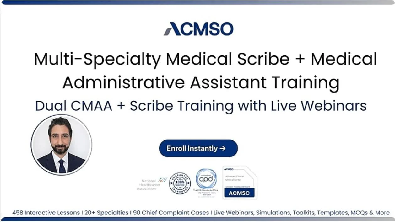 https://app.acmso.org/courses/medical-scribe-certification