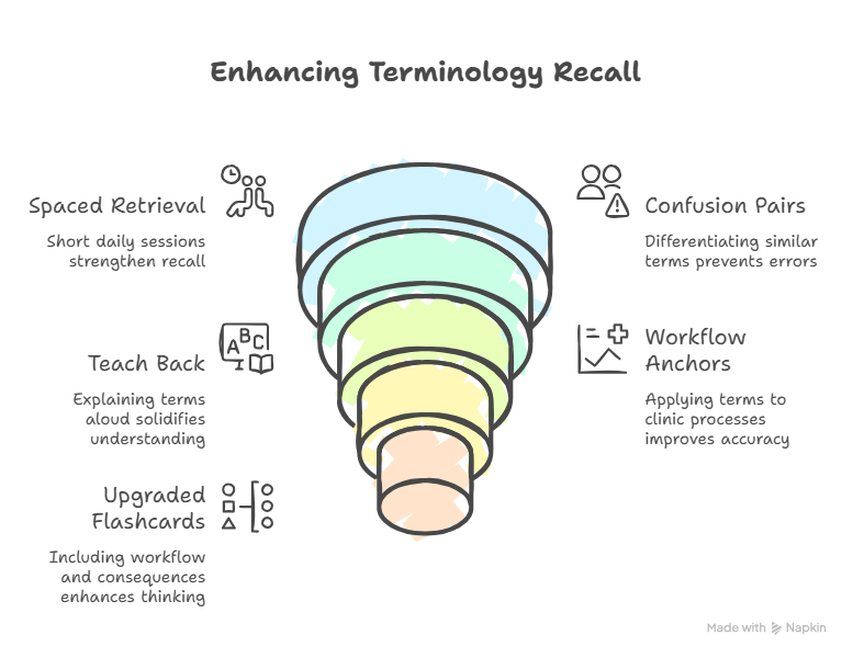 Enhancing terminology recall