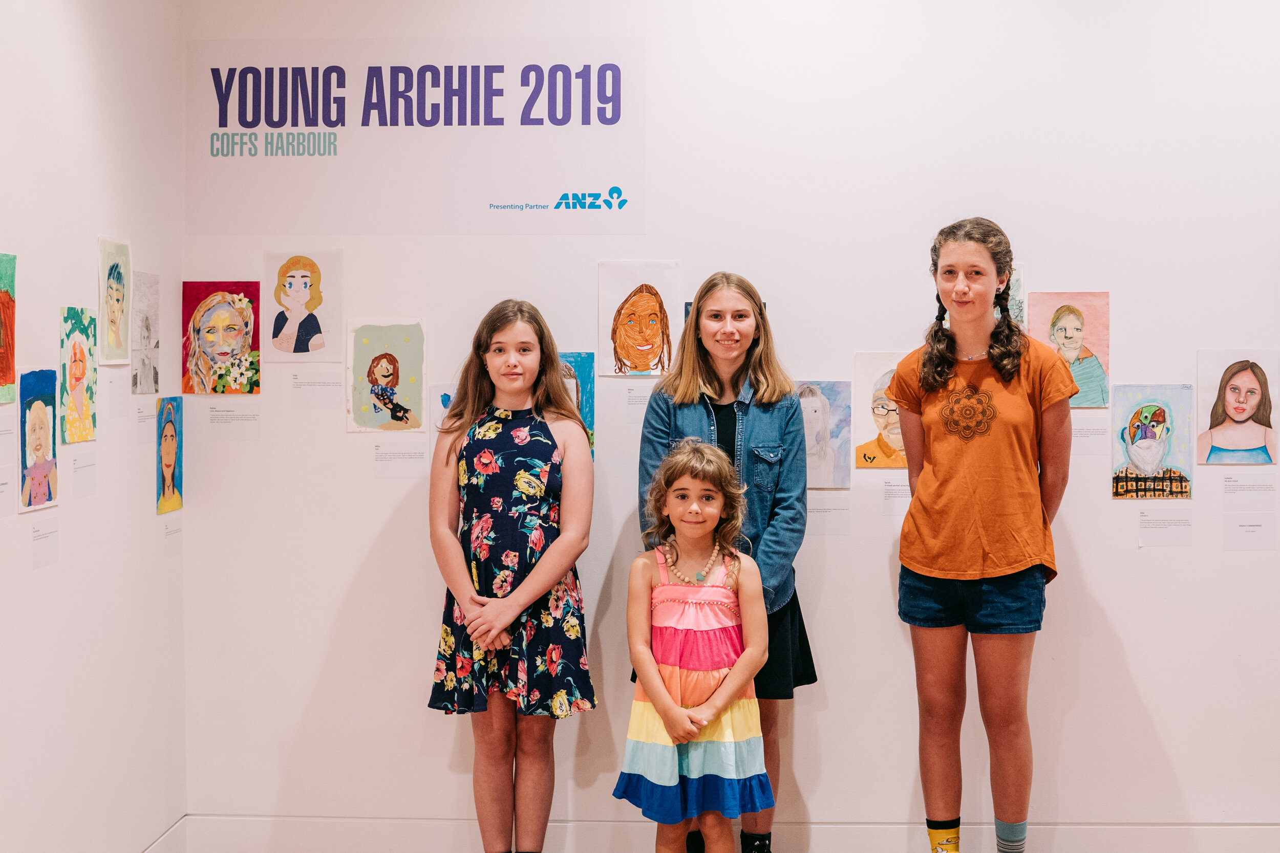 Opening night at the gallery. 
Young Archies winners 
Image: and the trees photography