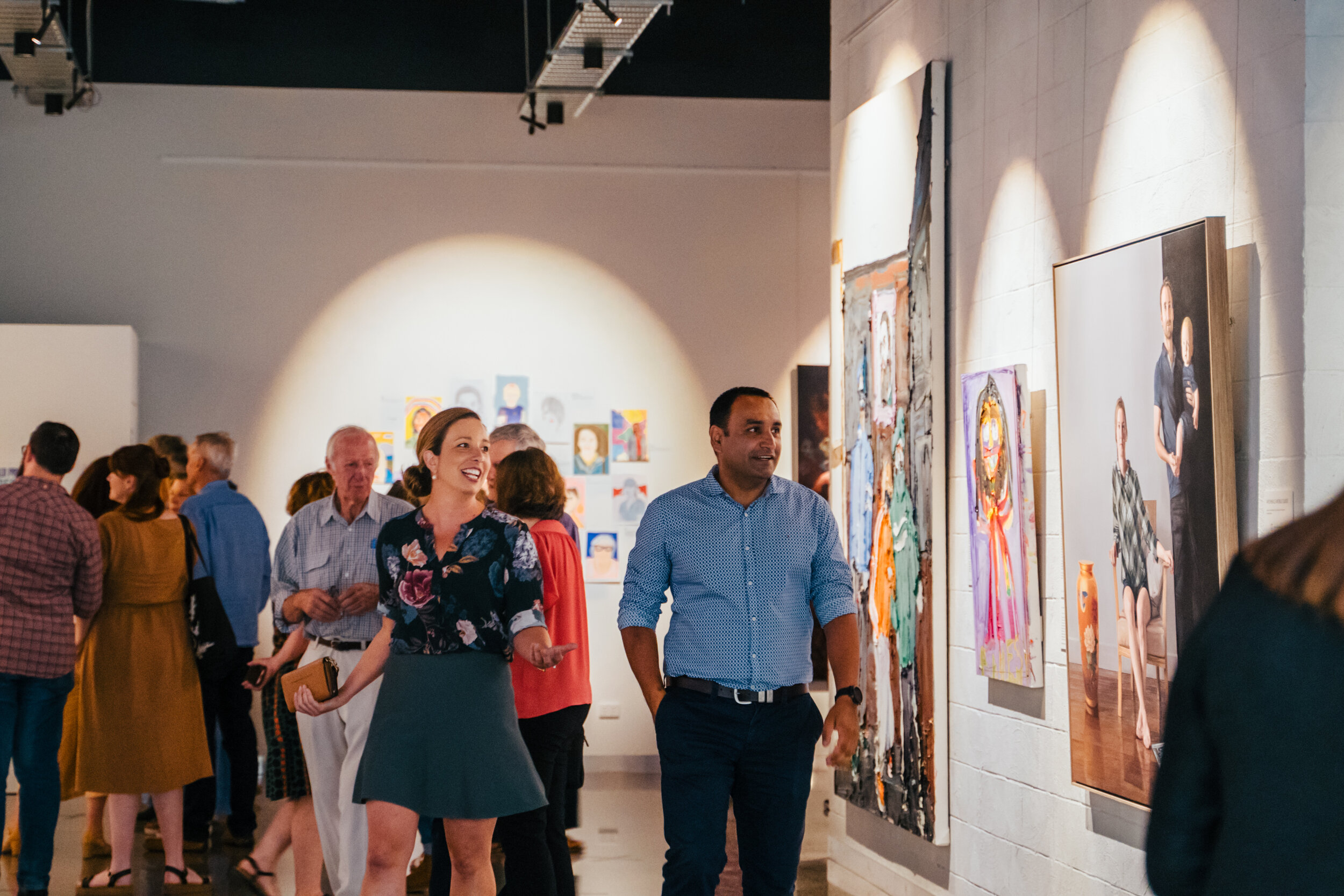 Opening event at Culture Hub, Level 1 Coffs Central Shopping Centre. Left: Gurmesh Singh, Member for Coffs Harbour, NSW Parliament. 
Image: and the trees photography