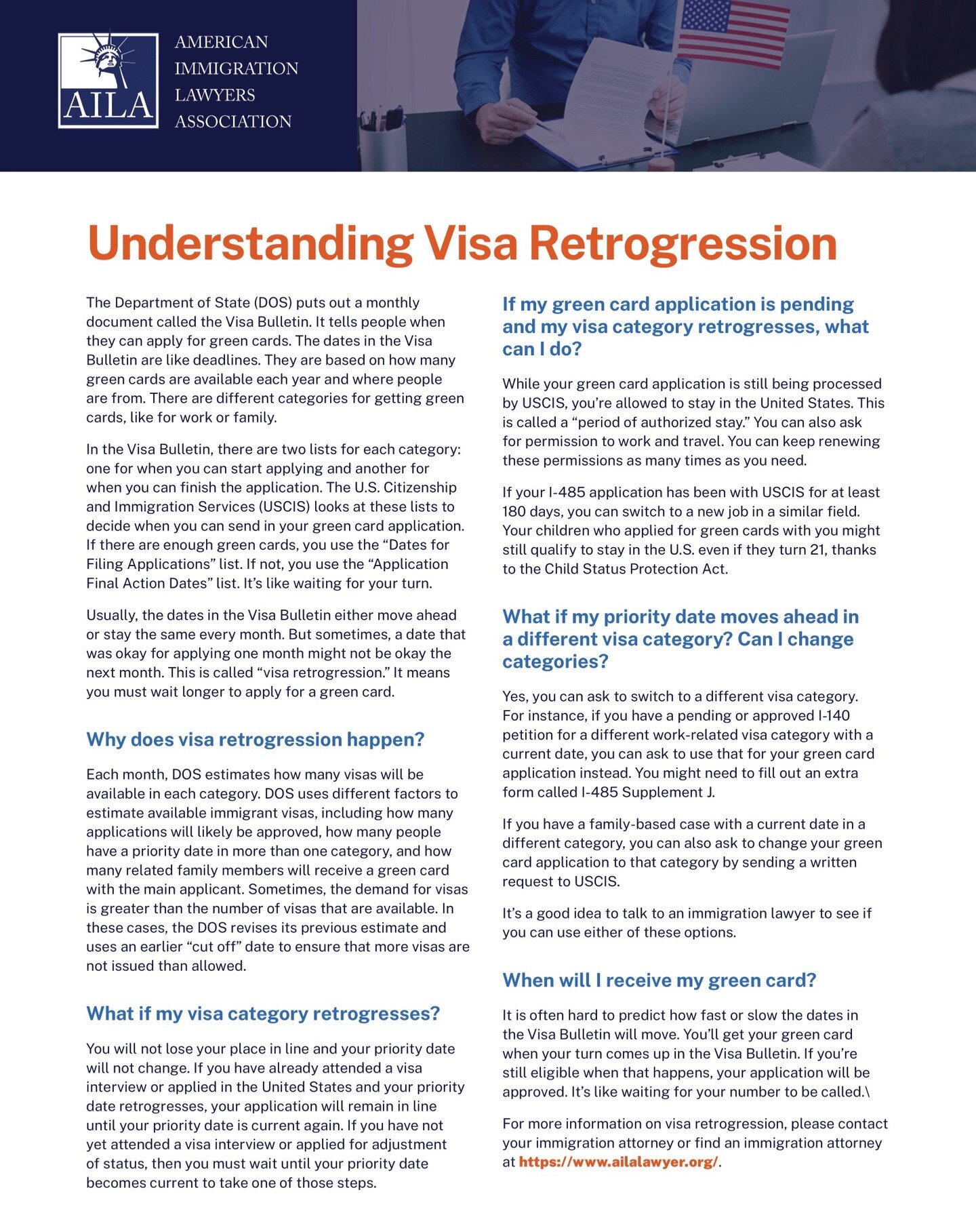 Understanding Visa Retrogression

Have questions? Contact the JCL Immigration Team today for help and answers. ✔️