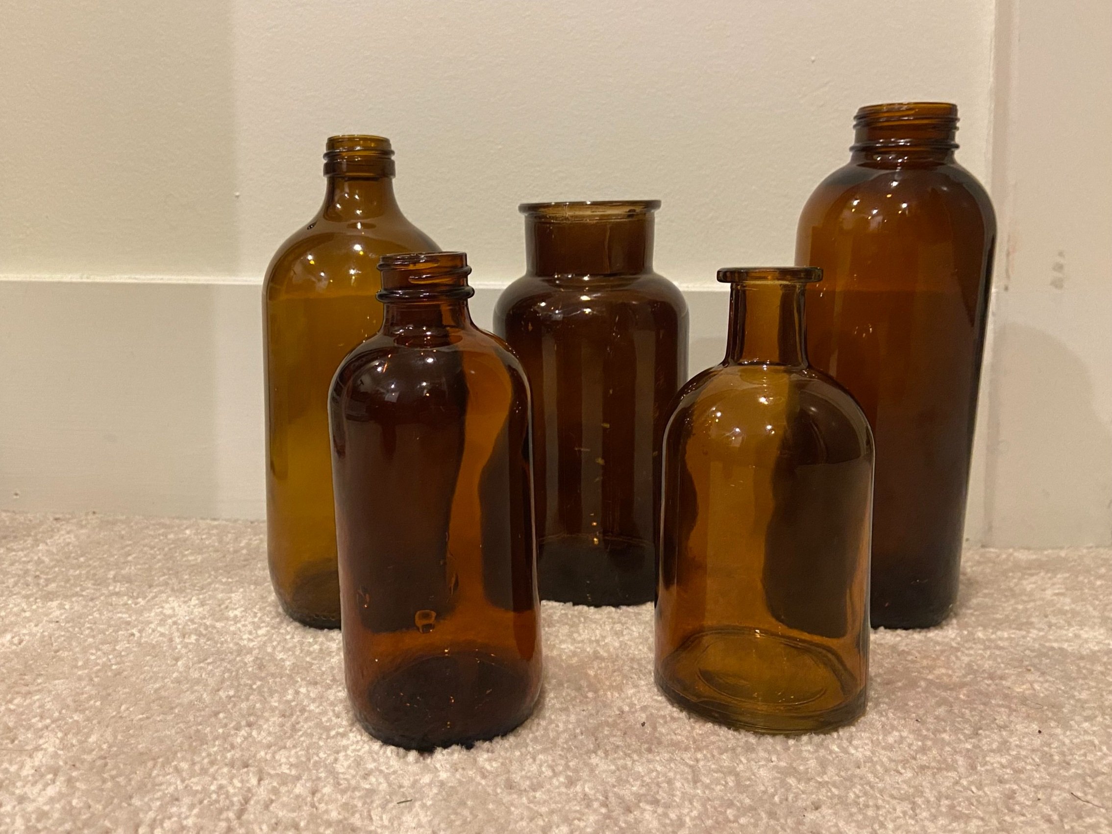 8 Brown Bottles