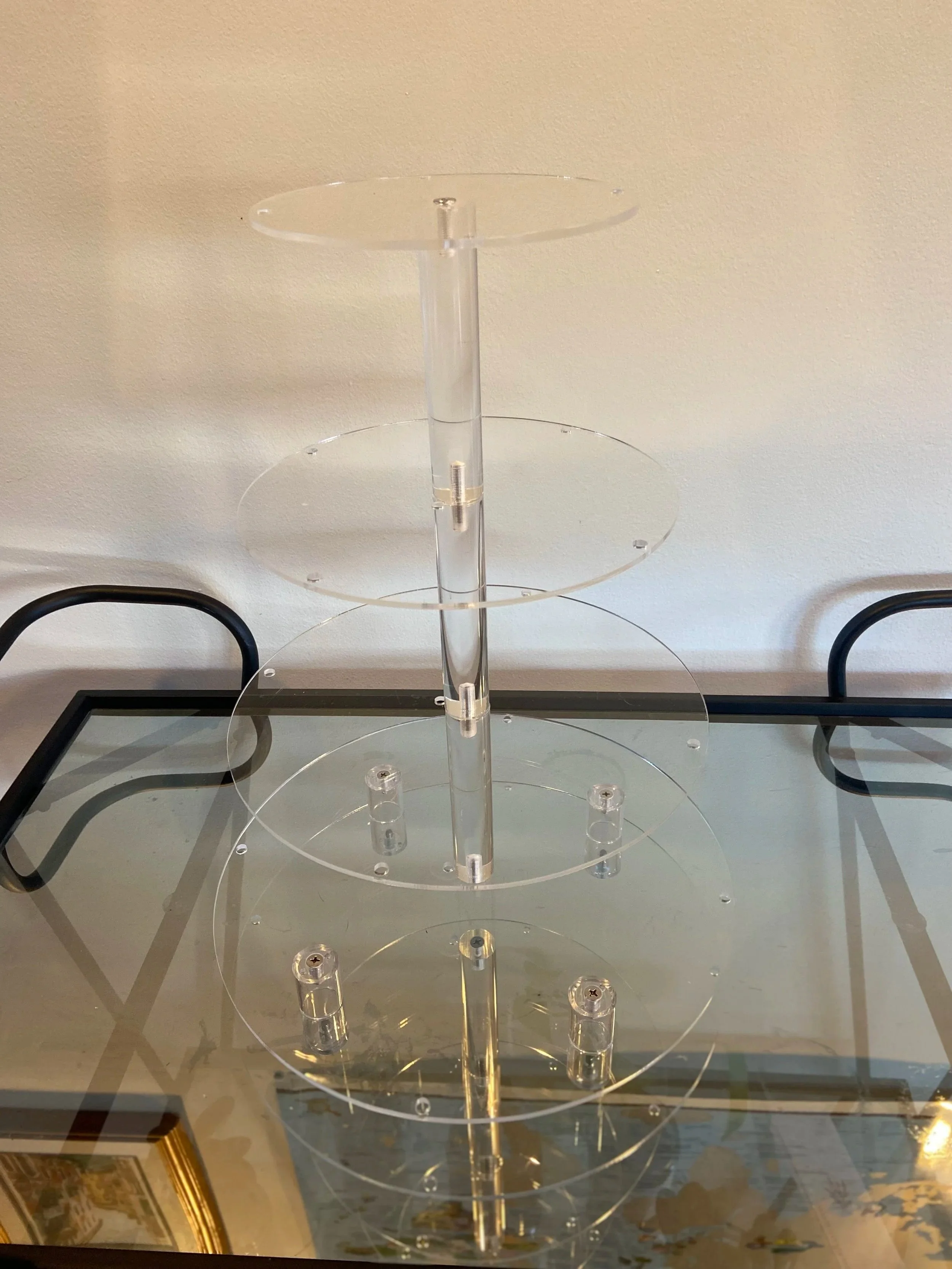 2 plexiglass 4 tier dessert display