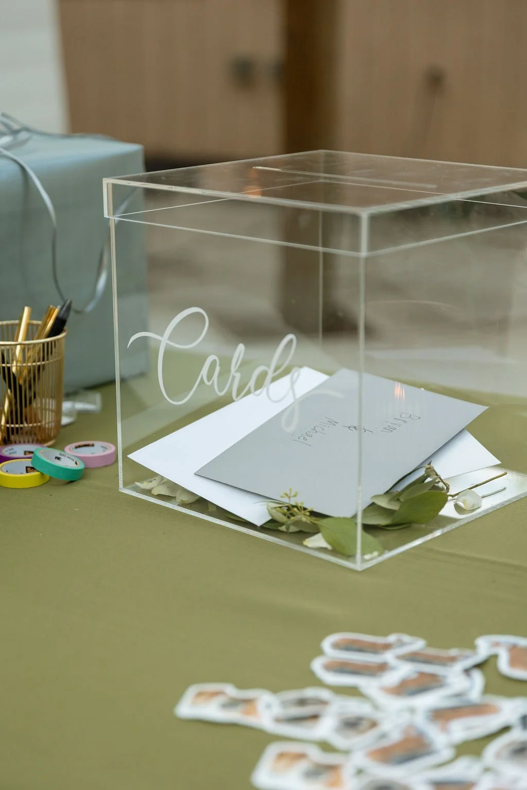 Acrylic card box