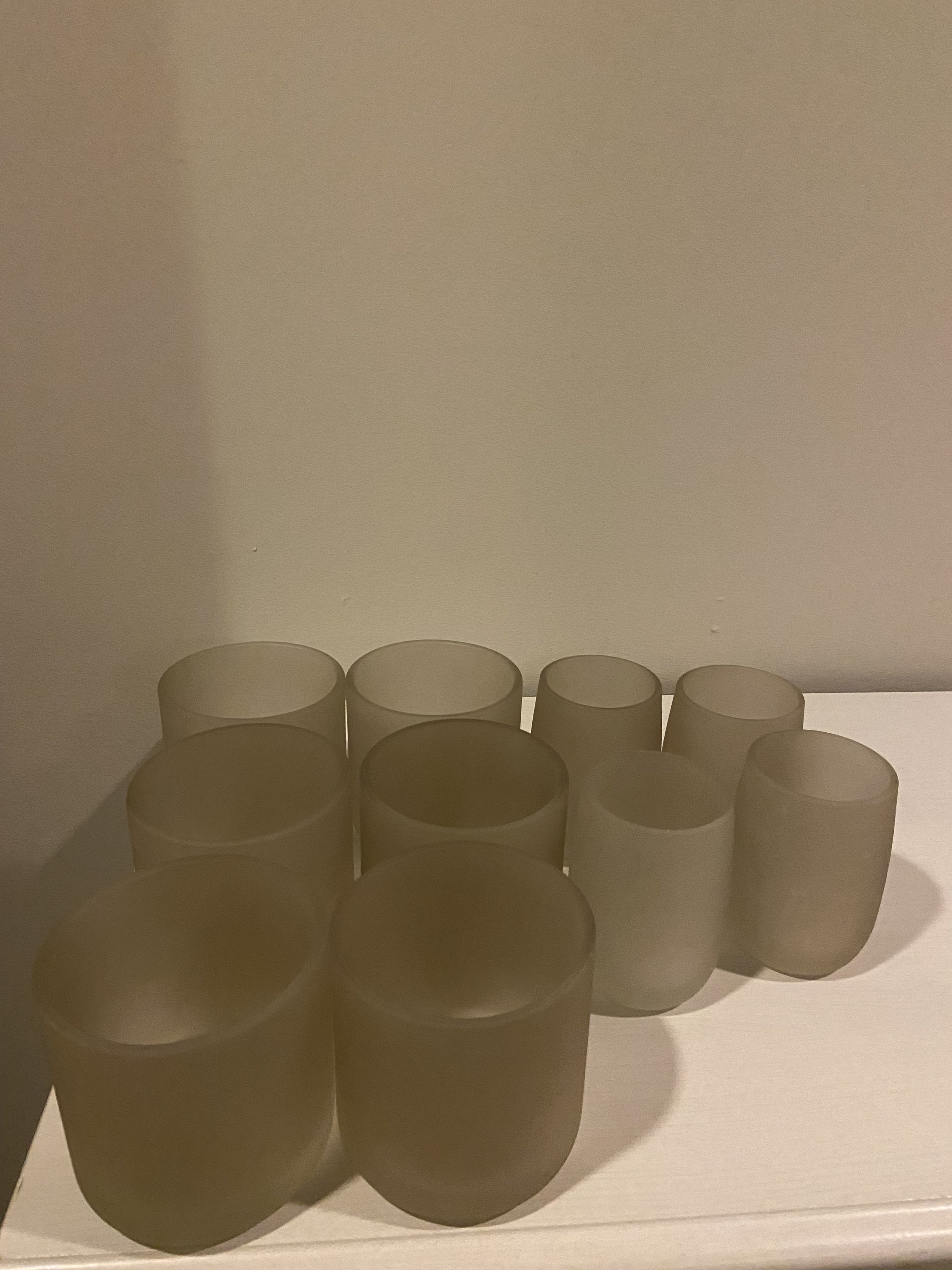 10 Frosted Votives