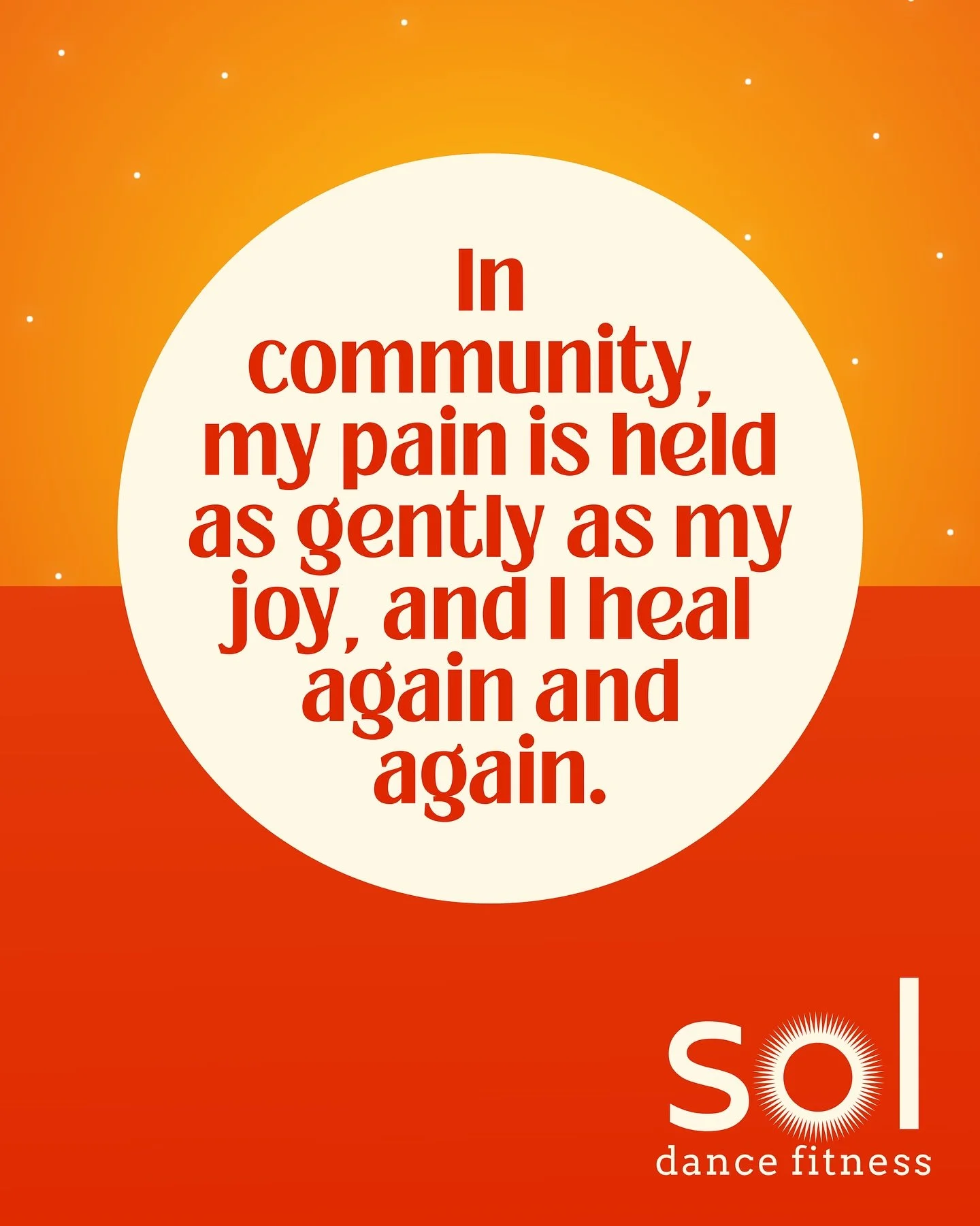 So grateful for the @soldancefitness community! ❤️🌞🪩