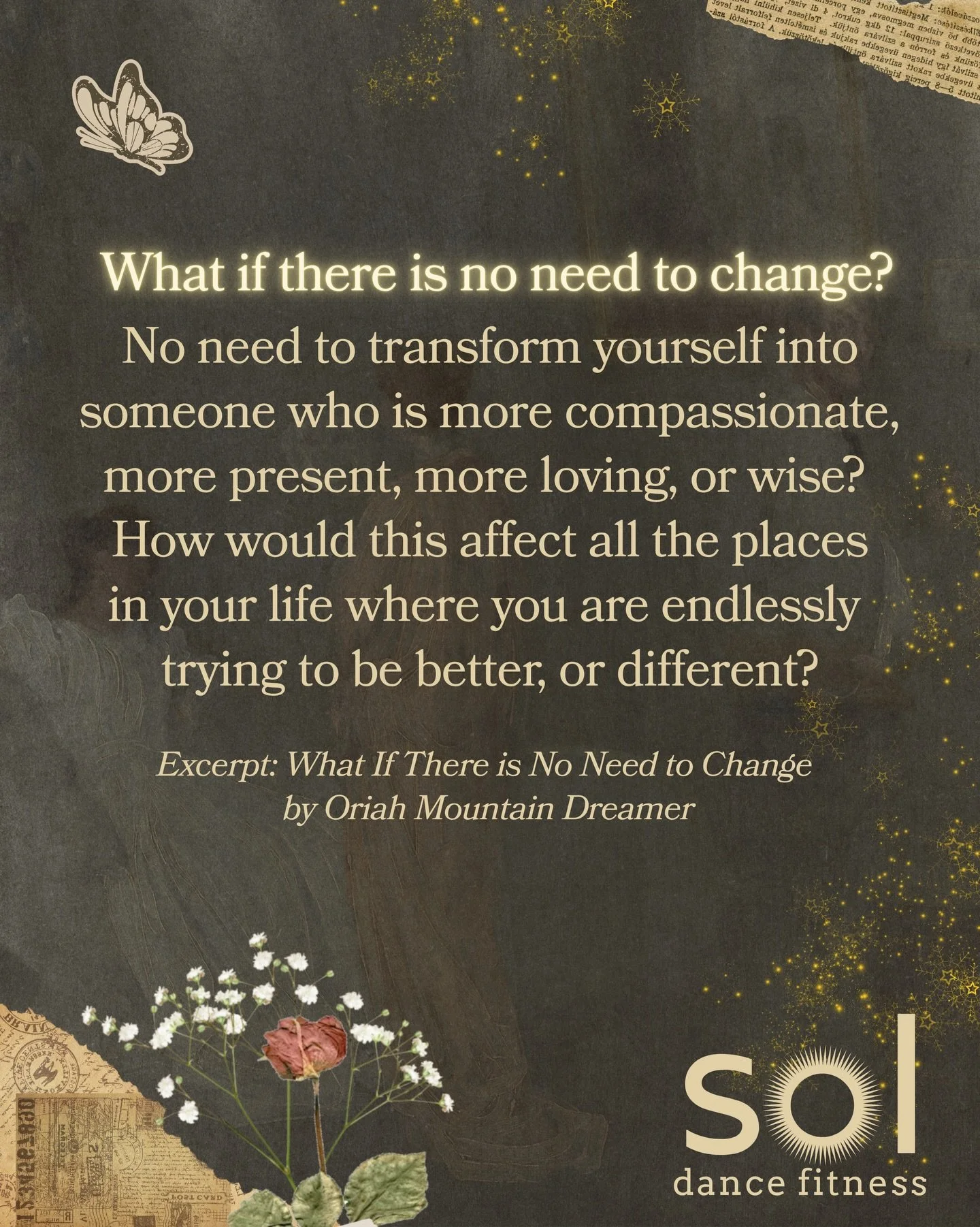 Dance into the new year with self-acceptance and love. You are enough just as you are ❤️🪩🌞