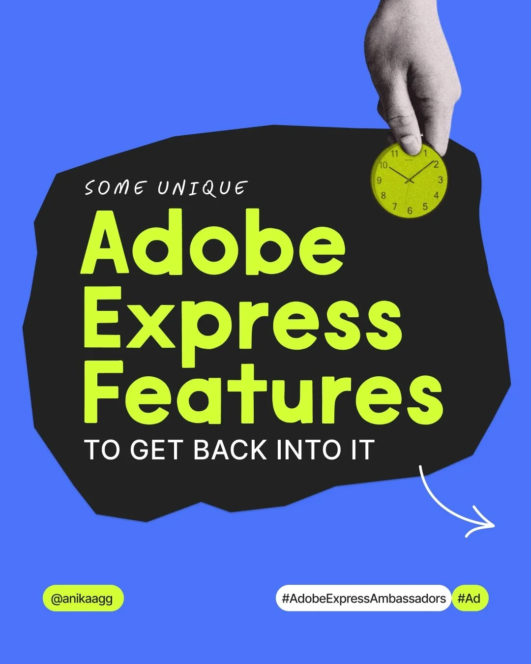 I have been away from social media and I think being in a sharing rut is so so normal. Let's normalise that please but also normalise having ways to come back to it when we're ready. Enter @adobeexpress &mdash;> I went from an old post and got ins