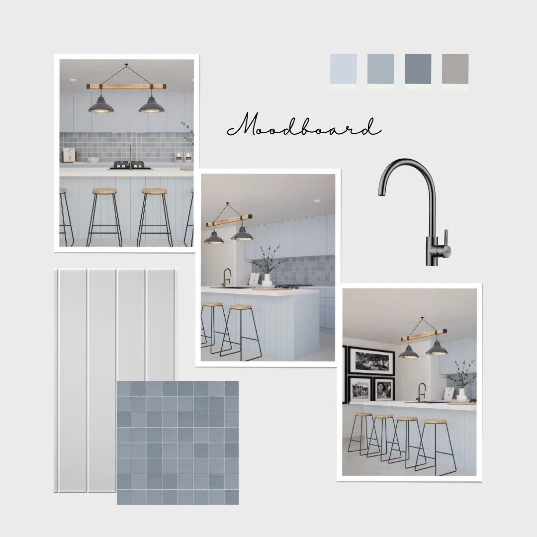 Blue aesthetic mood board. 😍

#kitchendesign #moodboardkitchen #moodboardinteriordesign #moodboardinterior #blueaesthetic #bluekitchen #bluecabinets #angorabluedulux