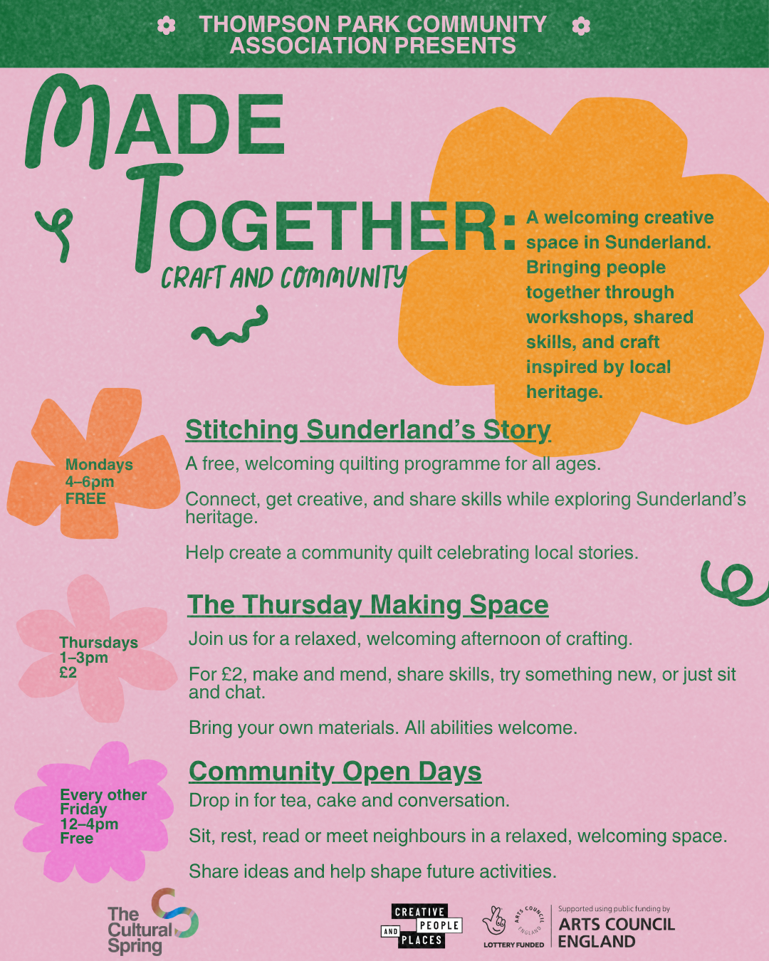Craft Sessions open for all at Thompson Park Community Centre