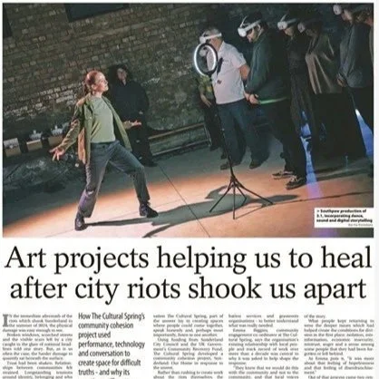 After the riots, what could art do for Sunderland?