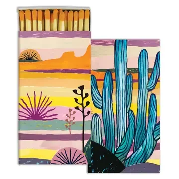 Blue Cactus Matchbox
