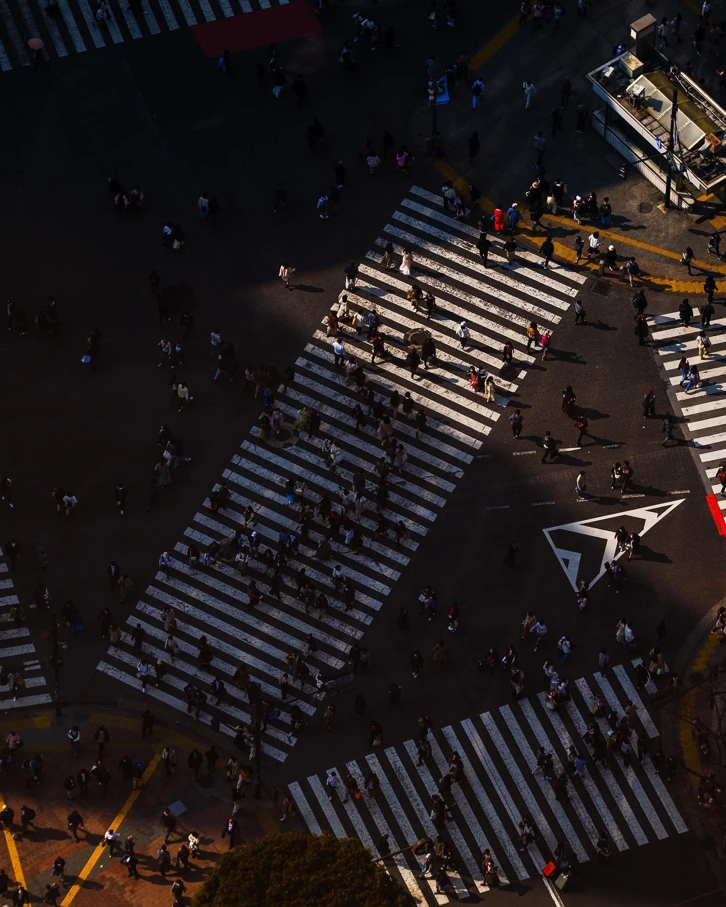 Among all the people walking across the city.