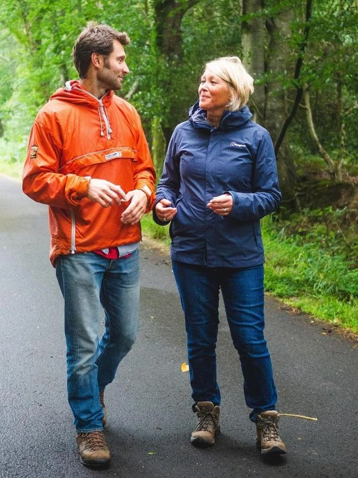 Nature-based coaching session with Jane Woods outdoors in Dorset