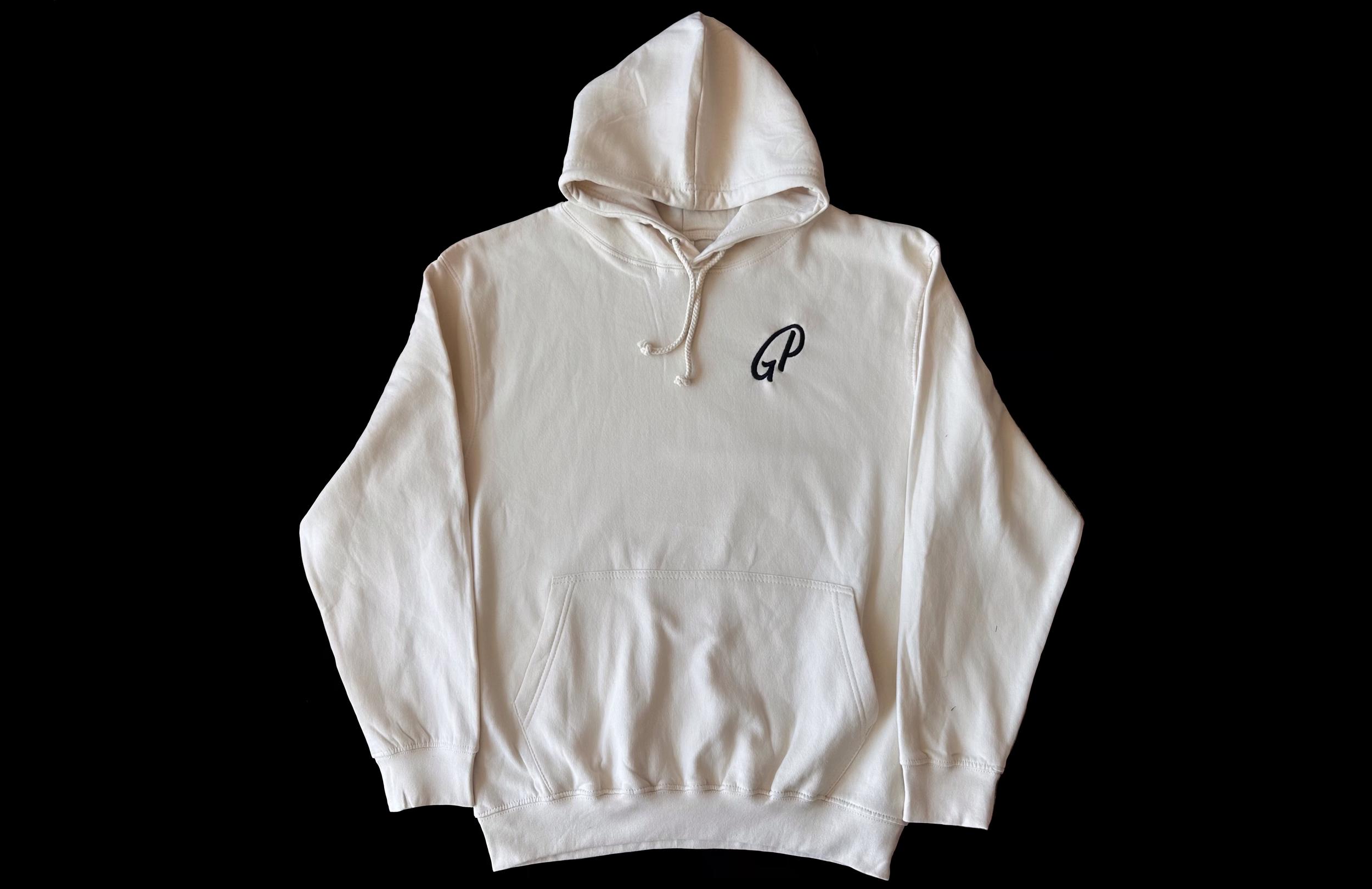 Embroidered Logo Hoodie - Cream