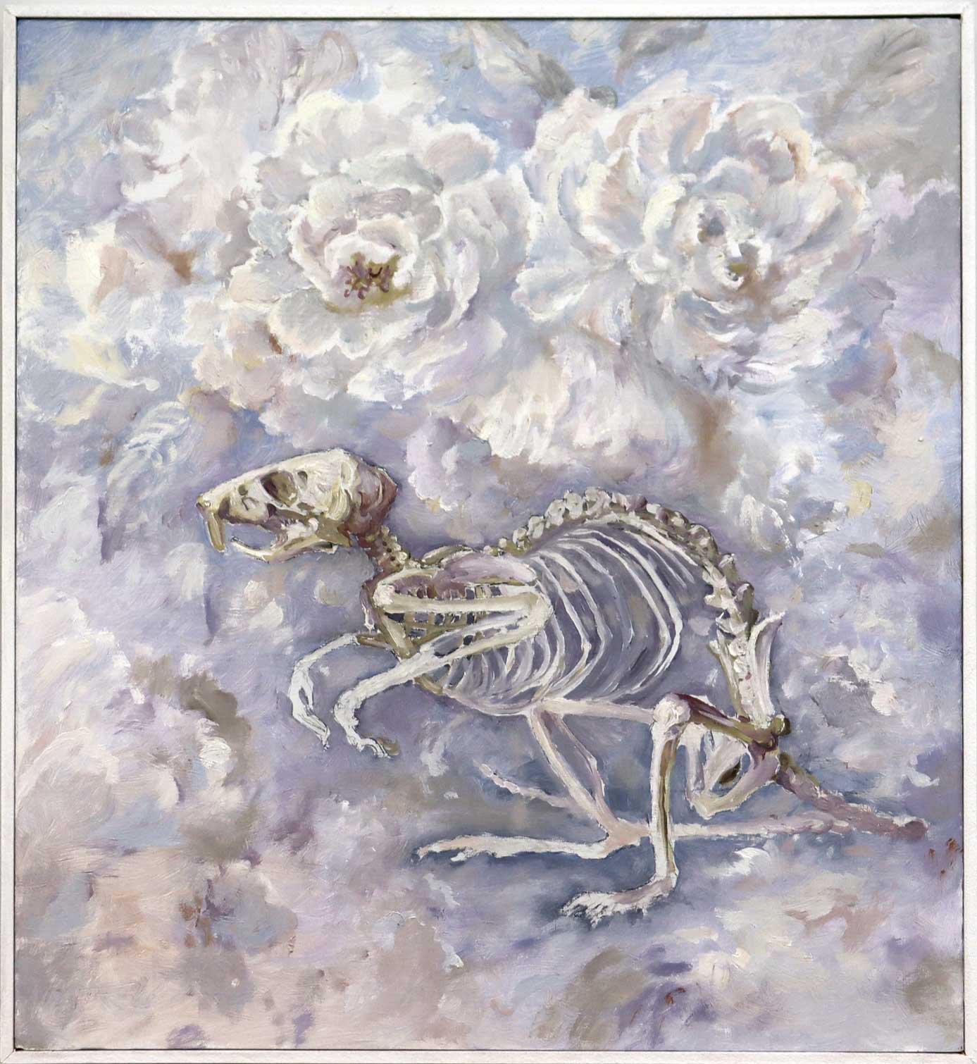 "Bones: Earth", oil on panel, 20"X20", 2022