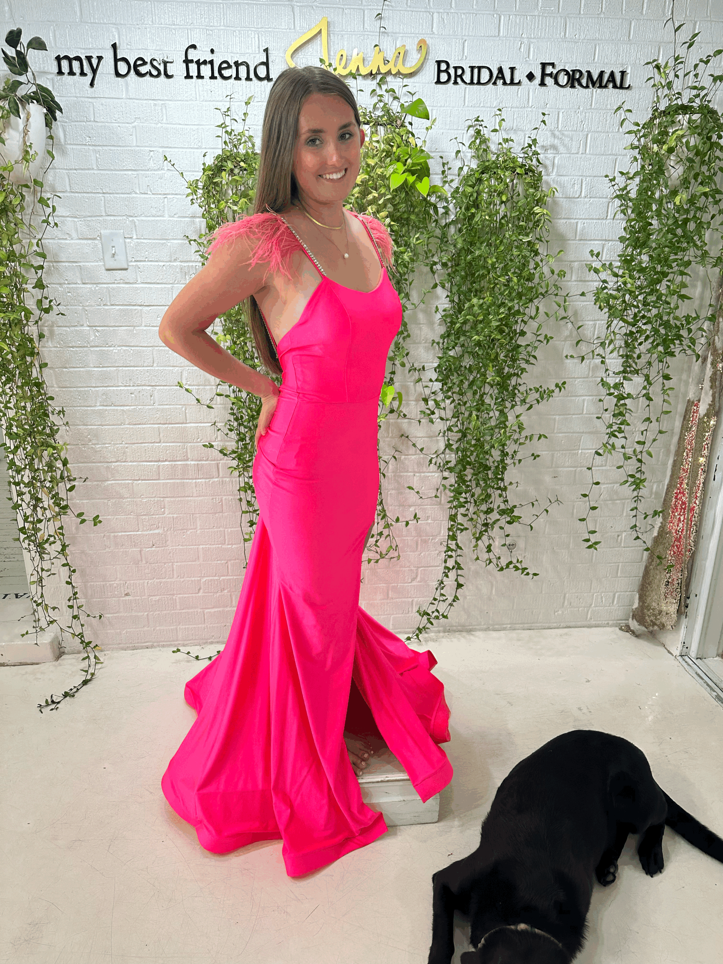 Pink Jersey Fitted Dress