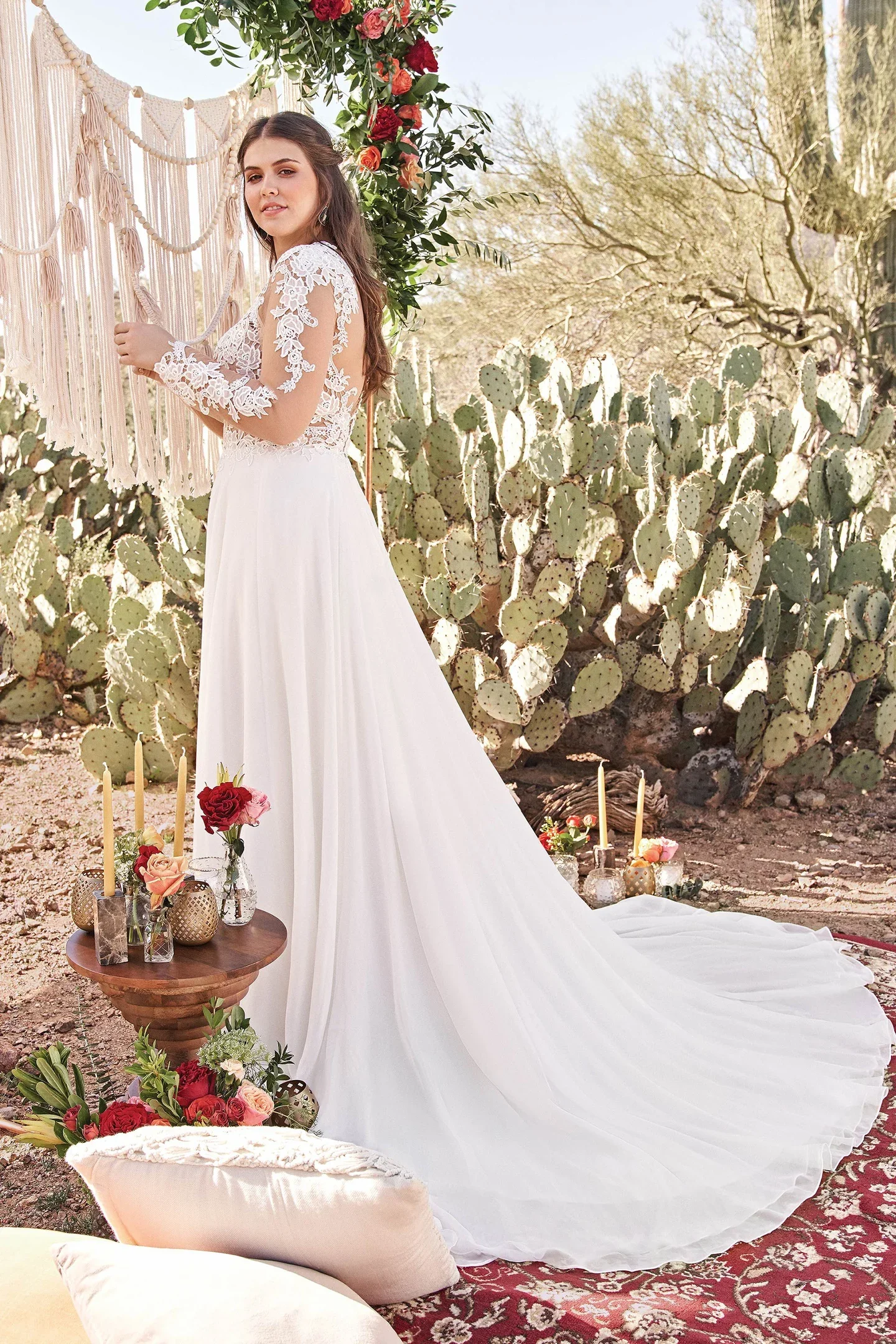 Lillian West ivory lace sleeves dress available at My Best Friend Jenna in Jackson, TN